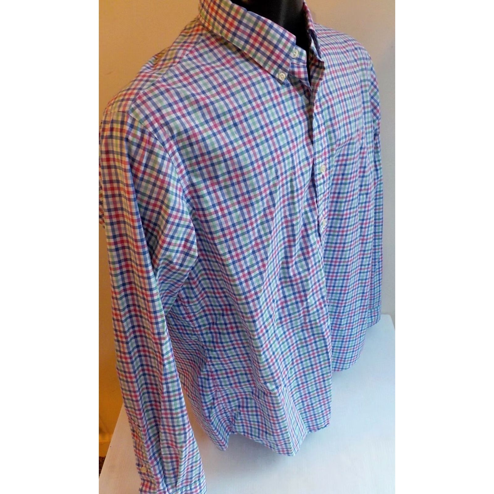 Ralph Lauren Ralph Lauren Plaid Button Down Shirt LG Mens 100% Cotton Blue White Pink Green Size US L / EU 52-54 / 3 - 3 Thumbnail