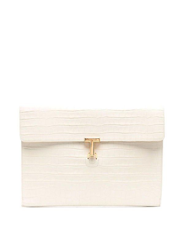Tom Ford o1y0425 Size : OS / Logo Handbag in Ivory Size ONE SIZE - 1 Thumbnail