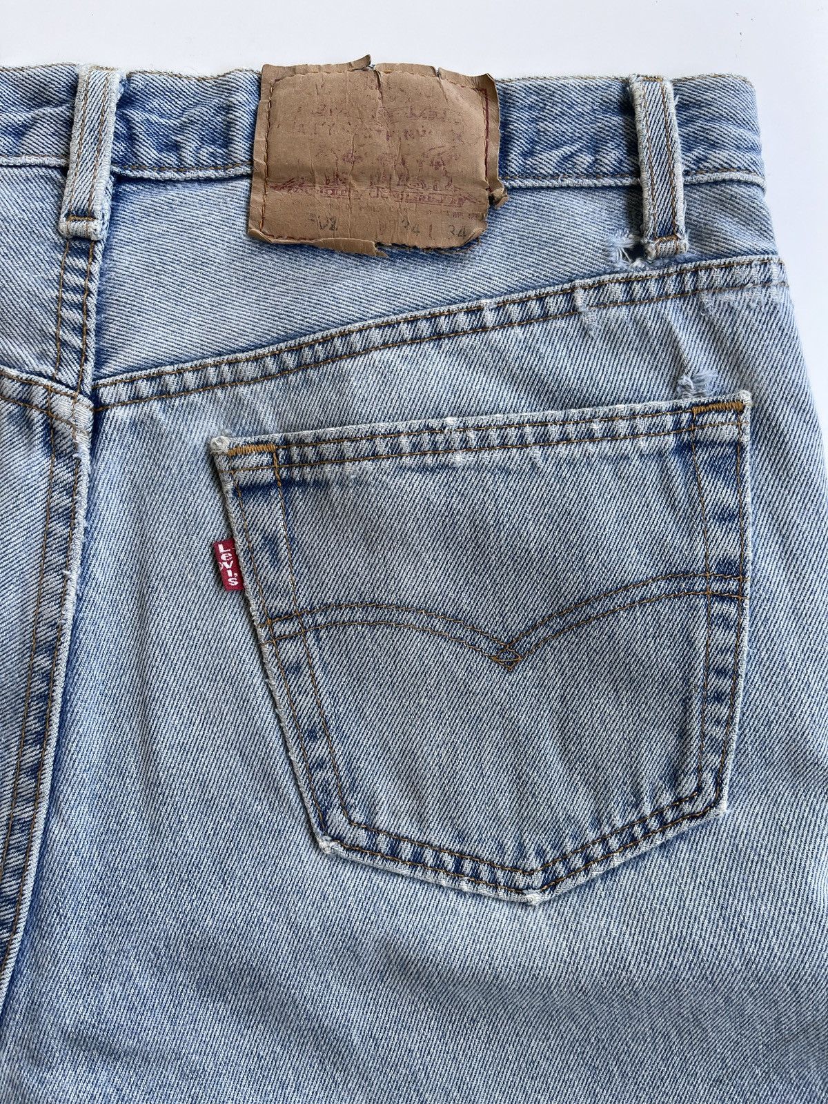 Levi's Vintage Clothing Vintage Levis 522 Ripped Distressed Denim Size US 32 / EU 48 - 8 Thumbnail