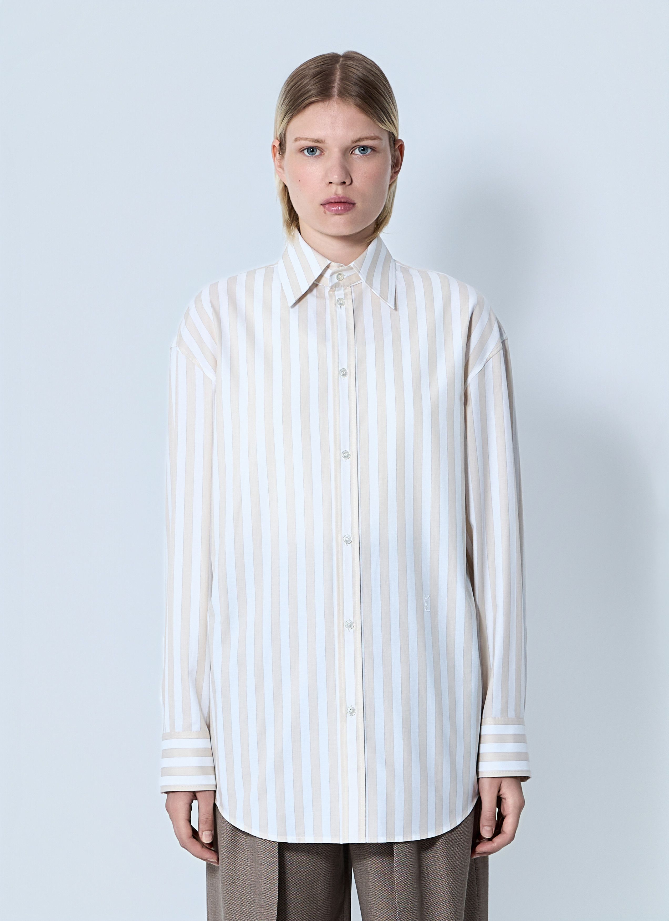 Saint Laurent Paris Striped Button-Down Shirt Size M / US 6-8 / IT 42-44 - 1 Thumbnail