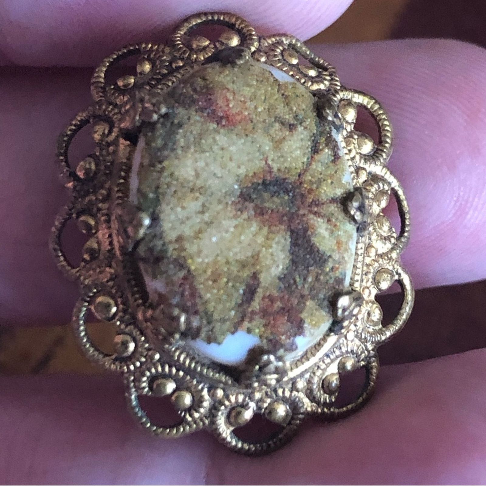 Vintage Vintage floral sugar glass filigree clip on earring Size ONE SIZE - 9 Thumbnail