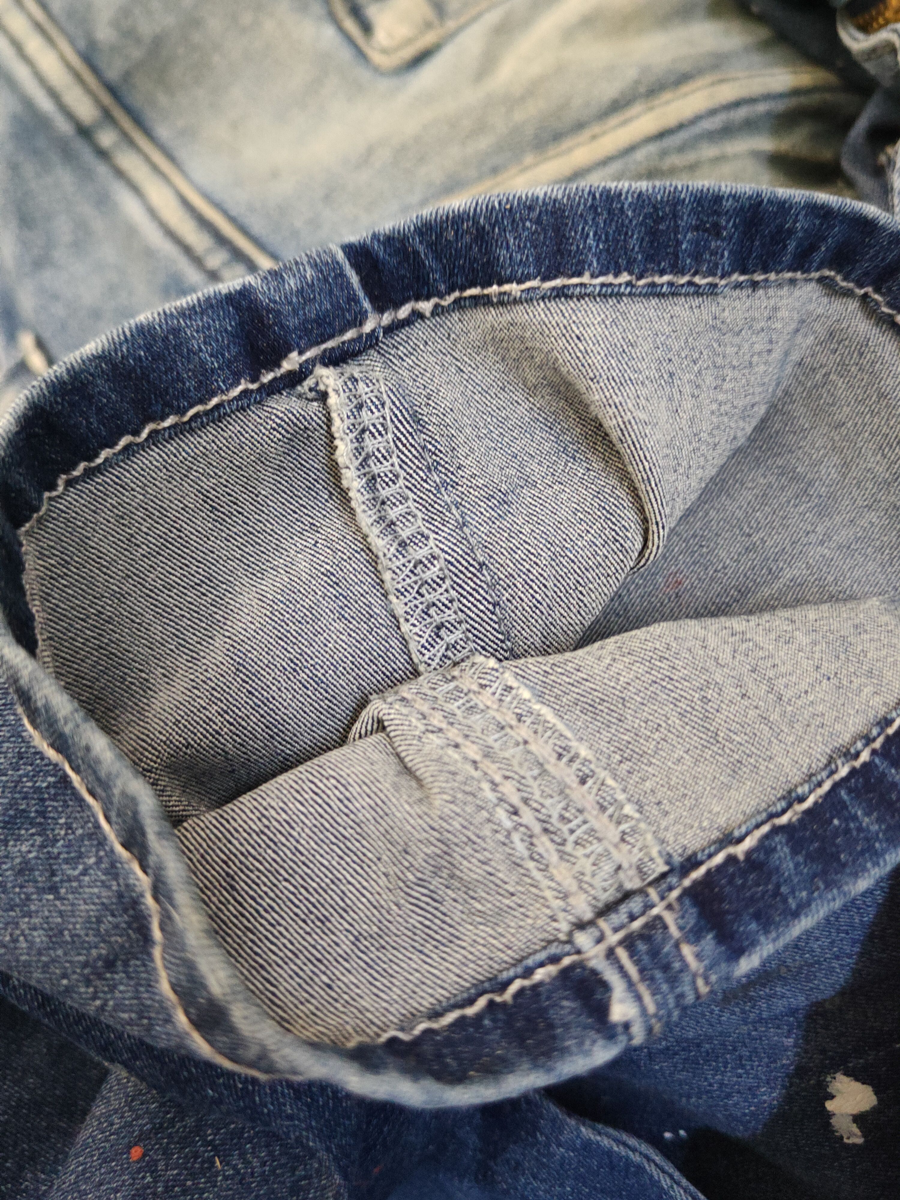 Japanese Brand FieldCore Dark Blue Distressed Ripped Soft Jeans #W1974 Size US 28 / EU 44 - 12 Thumbnail
