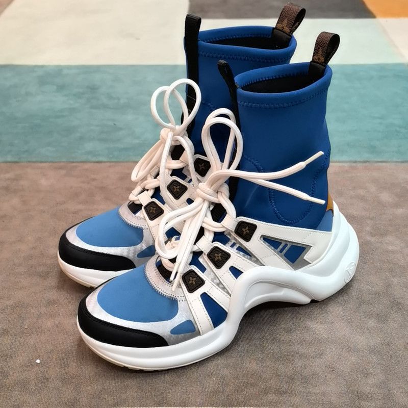 Louis Vuitton Louis Vuitton Blue and White Sports Sneakers 0079 Size US 7.5 / EU 40-41 - 1 Thumbnail