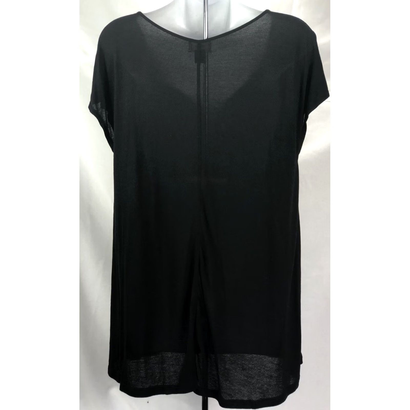 Old Navy Old Navy Blouse S Black Pleated Scoop Cap Sleeve Rayon Whimsy Gothic Capsule Shirt Womens Size S / US 4 / IT 40 - 4 Thumbnail
