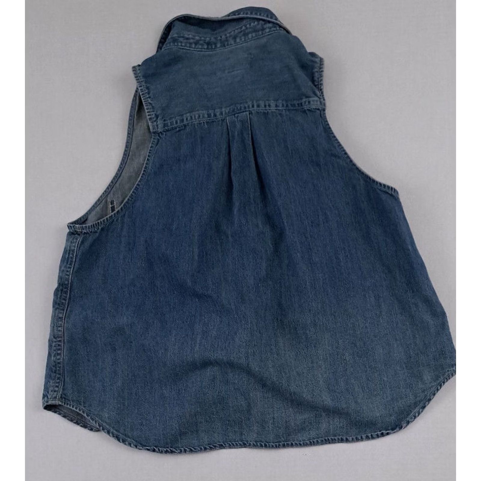 Chaps Pre-Owned Womens Chaps Blue Denim Vest M Size 32" / US 10 / IT 46 - 4 Thumbnail