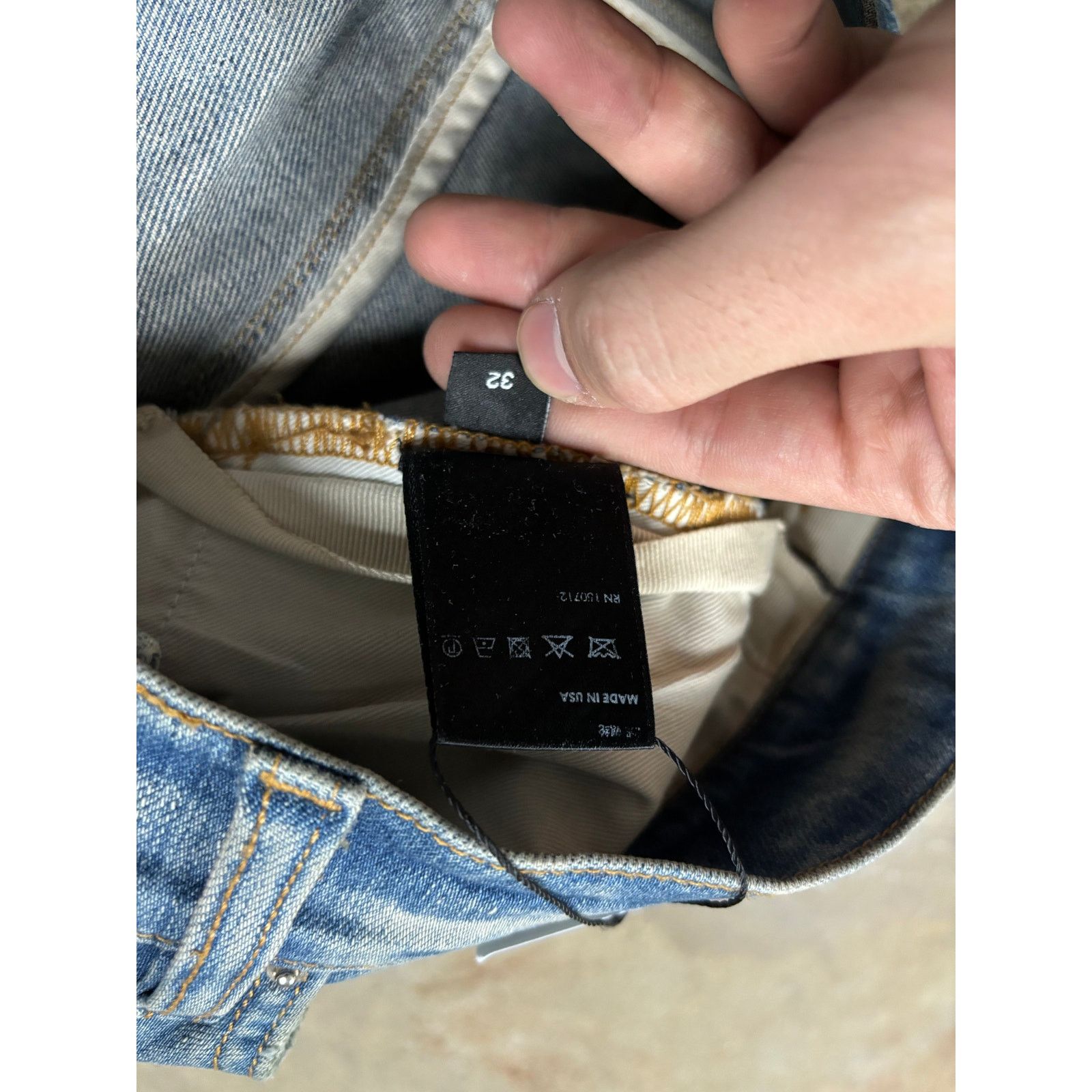 Amiri Amiri MX1 Lightwash Plaid Patch Used 32 Size US 32 / EU 48 - 4 Thumbnail