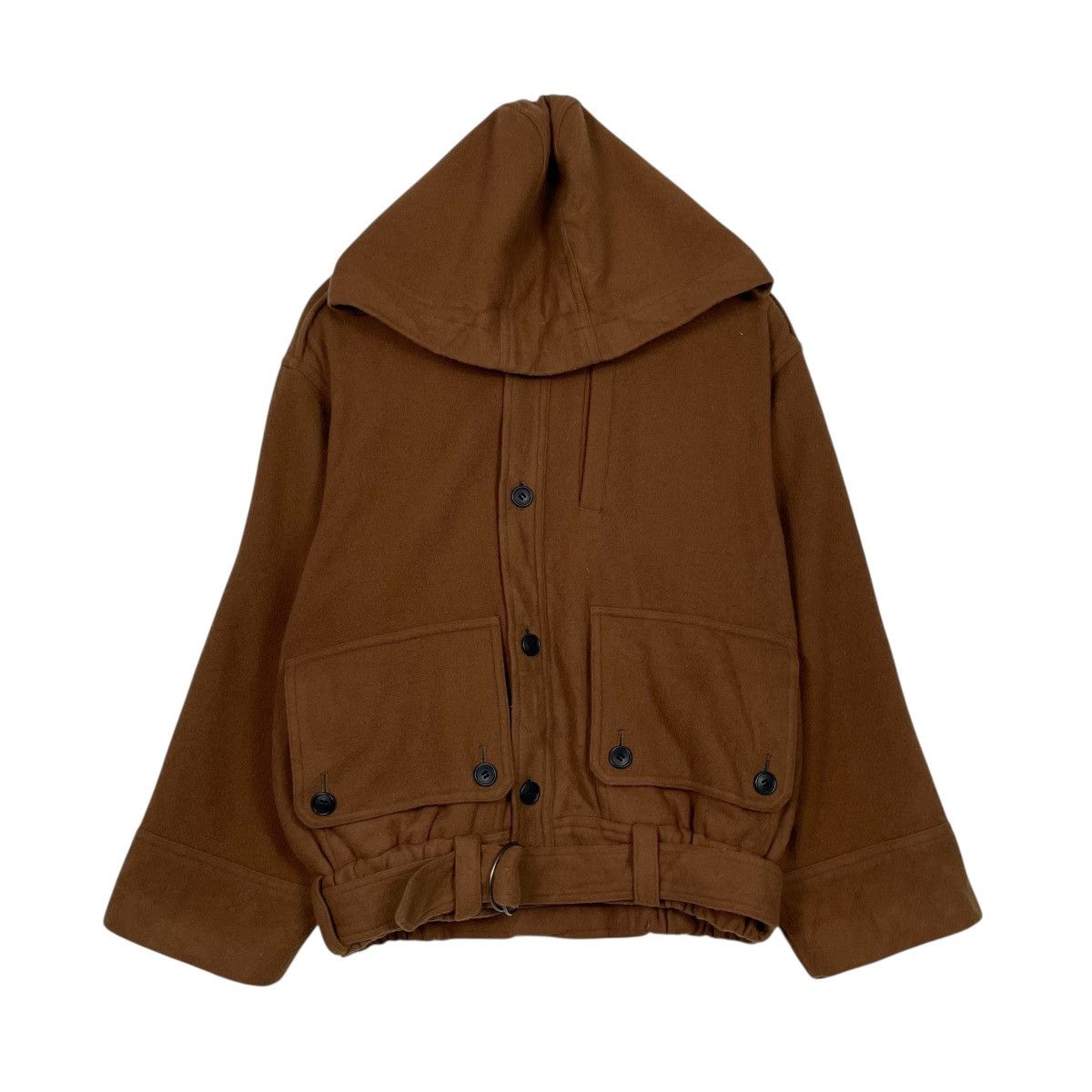 Japanese Brand Jack Morris Brown Hooded Wool Jacket Size US M / EU 48-50 / 2 - 1 Thumbnail