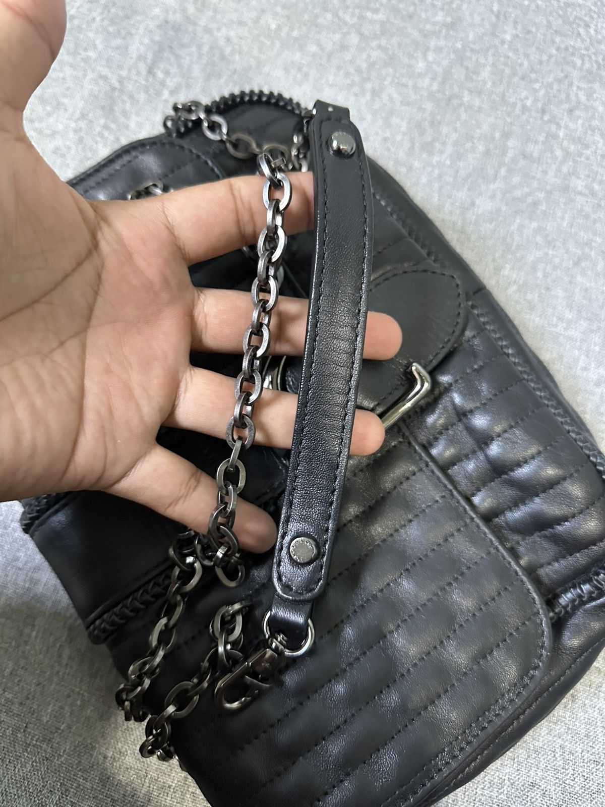 Longchamp Longchamp - Black Amazone Quilted Leather Chain Strap Bag Size ONE SIZE - 13 Thumbnail