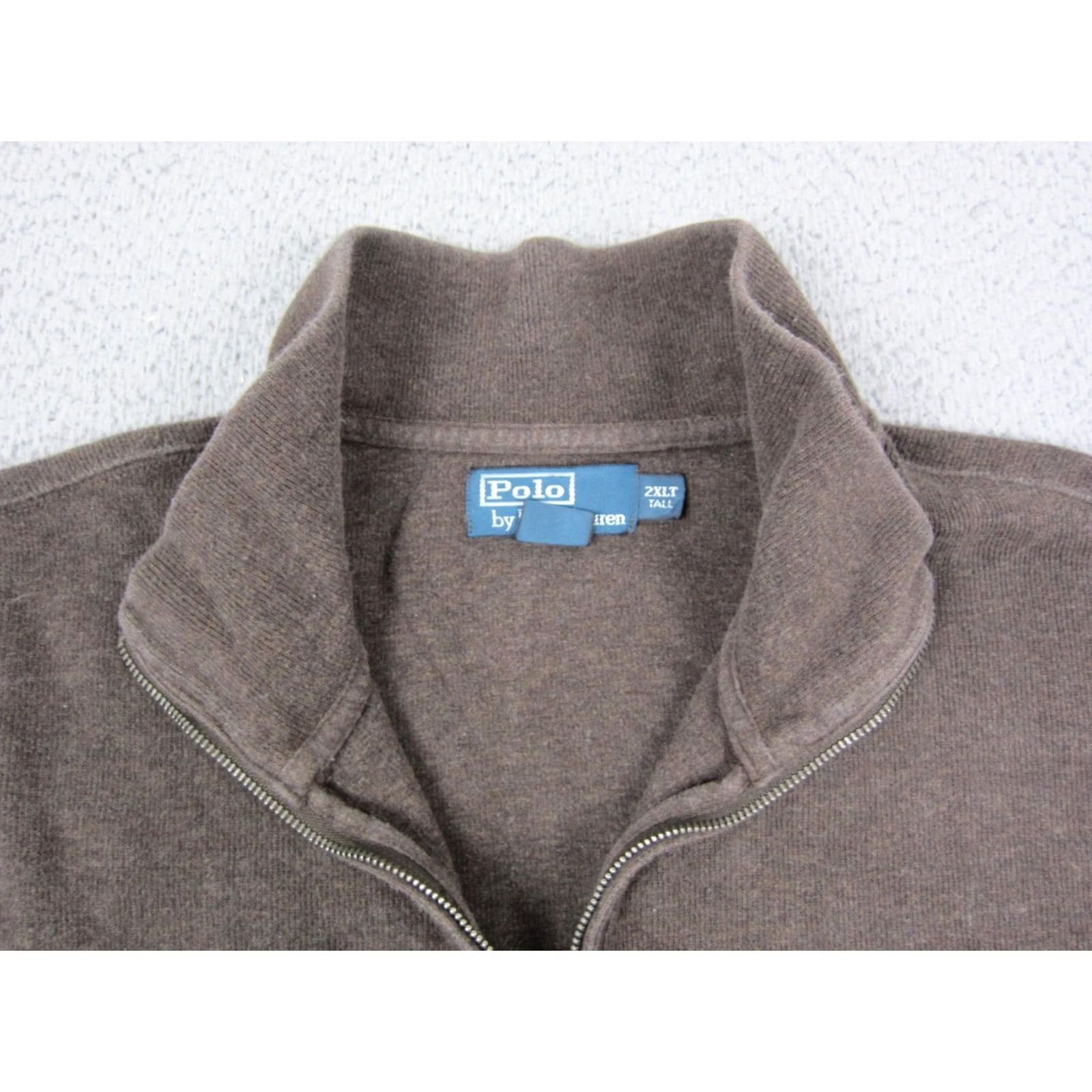 Polo Ralph Lauren Polo Ralph Lauren Sweatshirt Adult 2XLT Brown White Pony 1/4 Zip Mens Size US XXL / EU 58 / 5 - 4 Thumbnail