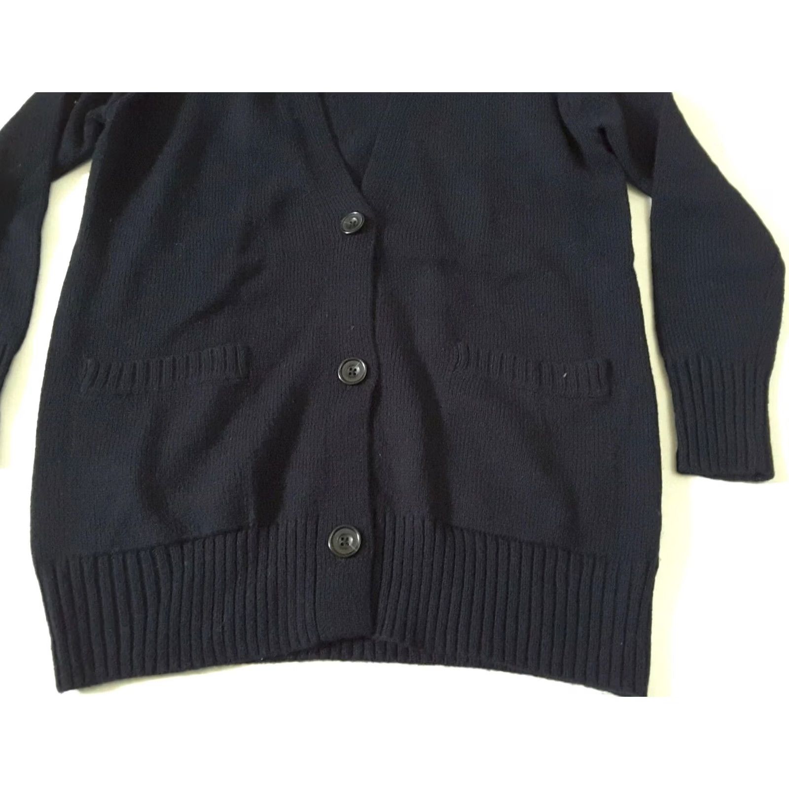 Vintage Chico's Cardigan Sweater Navy Blue V-Neck Long Sleeve Pockets Button Size 0 Womens Size XS / US 0-2 / IT 36-38 - 3 Thumbnail