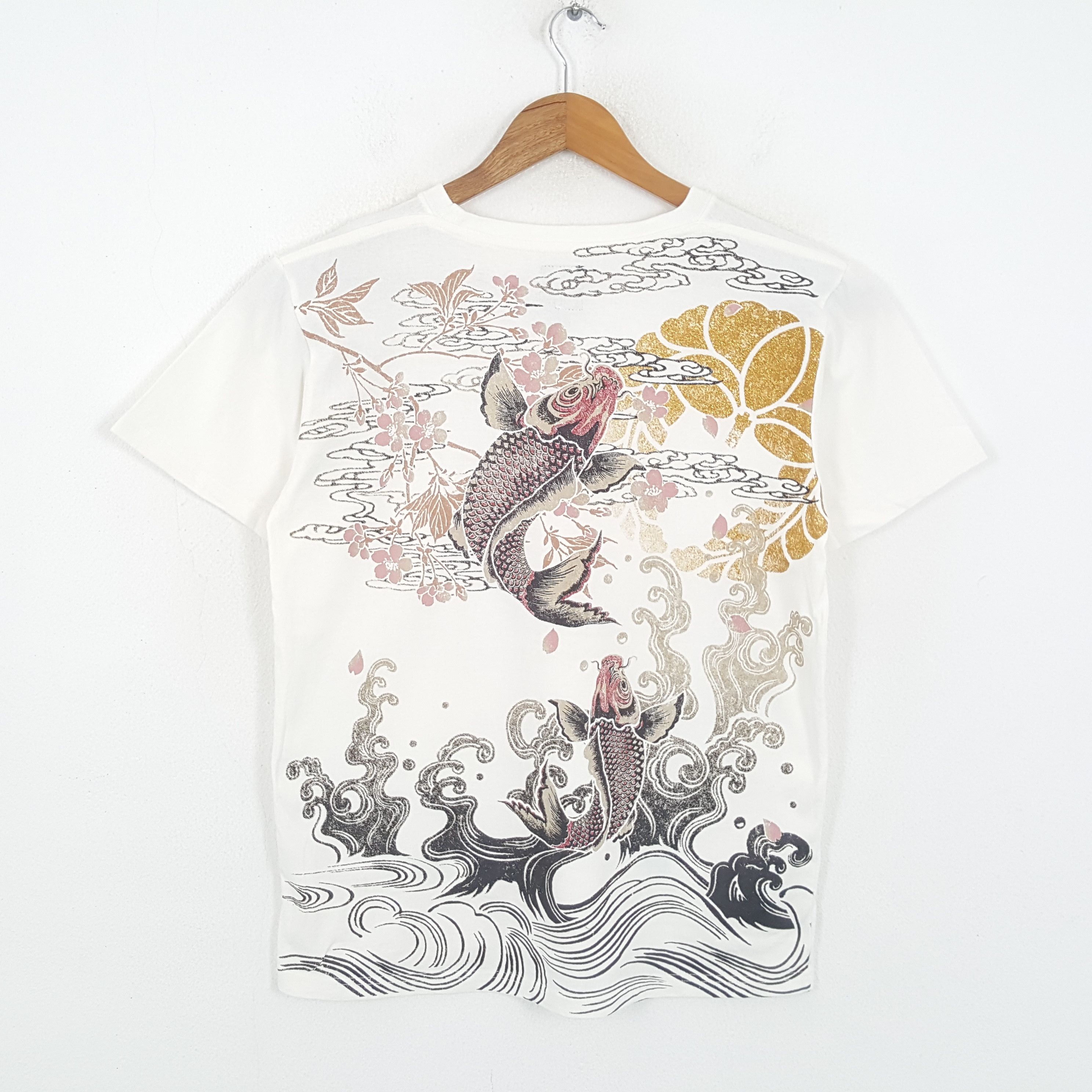 Japanese Brand × Vintage Vintage SUKAJAN JAPAN Brand Fish Dragon Design T-Shirt Size US M / EU 48-50 / 2 - 1 Thumbnail