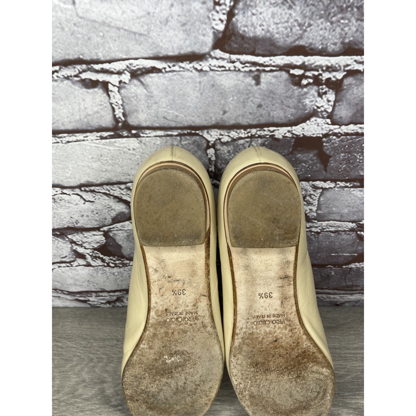 Carel Paris CAREL PARIS Ivory Leather Tan Brown Cap Toe Ballet Flats Wom Size US 9 / IT 39 - 7 Thumbnail