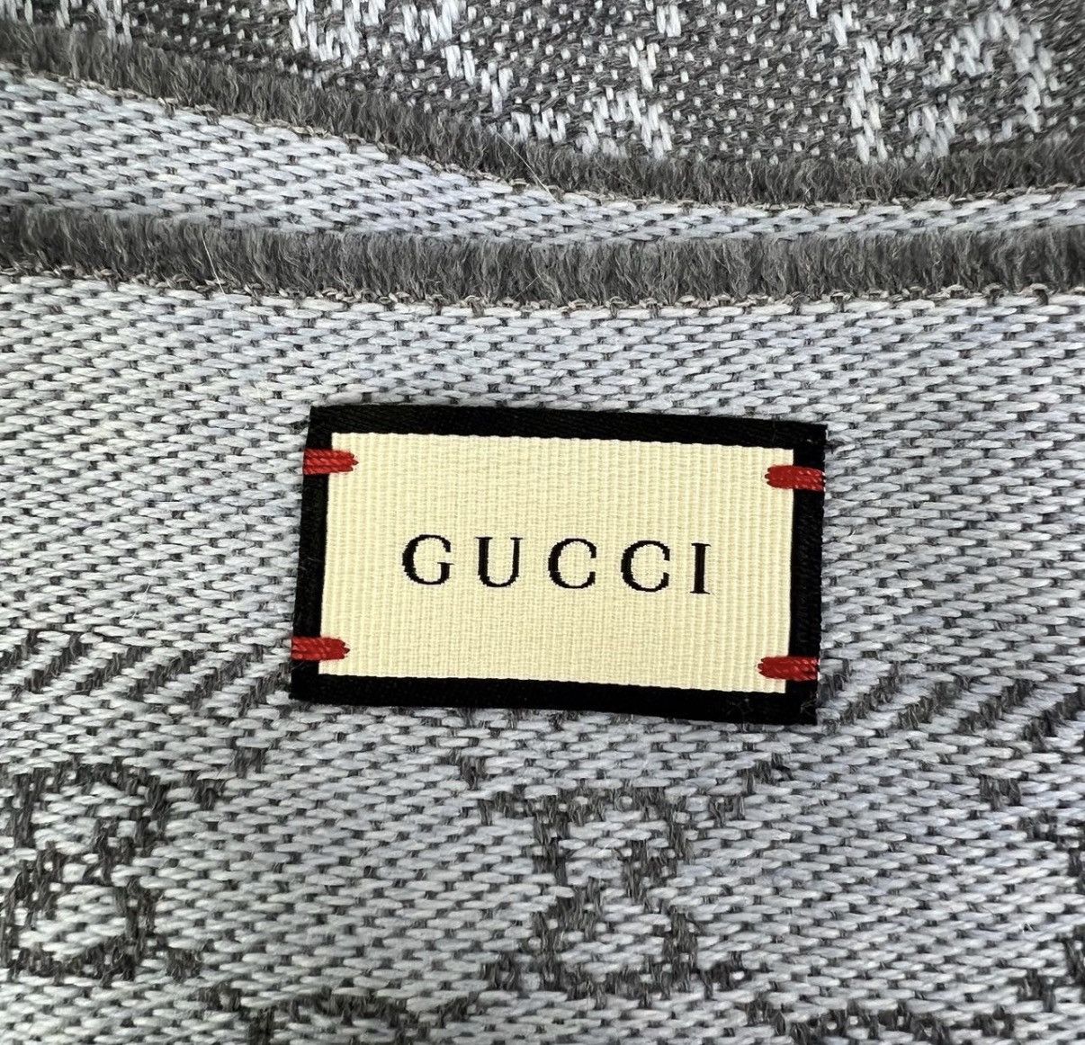 Gucci Gucci GG Double-sided Jacquard Wool Scarf K12 Size ONE SIZE - 4 Thumbnail