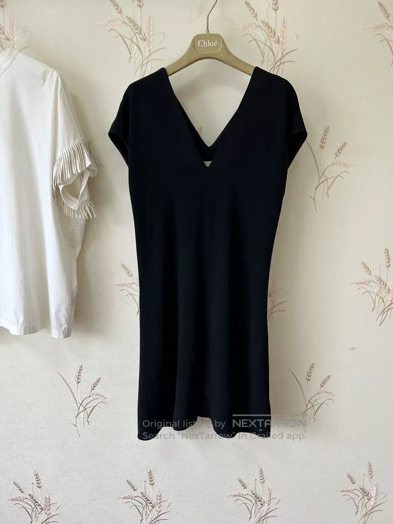 The Row The row Black V-neck dress Size S / US 4 / IT 40 - 2 Thumbnail