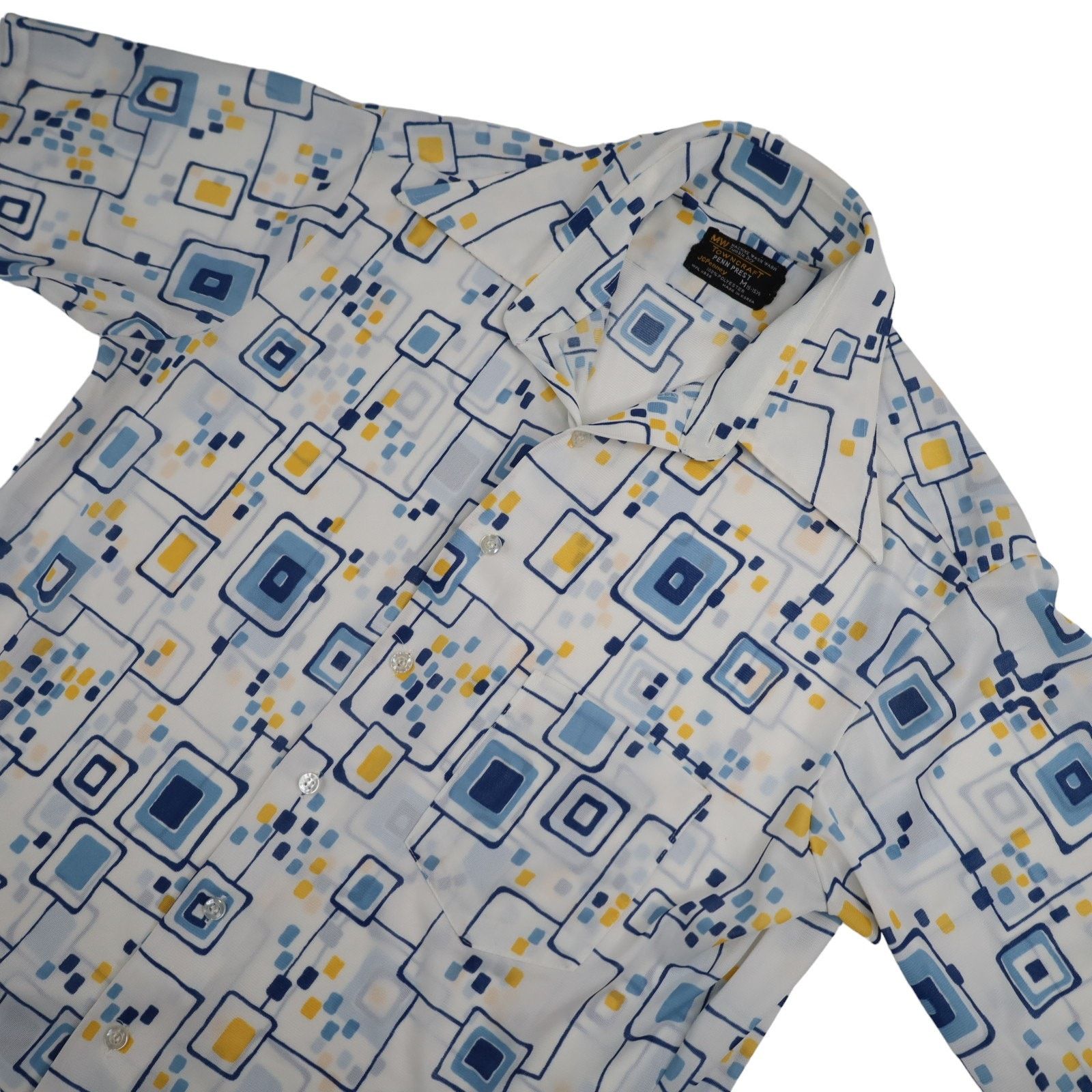 Vintage Vintage 70s JC Penny Towncraft Allover Button Down Shirt Size US M / EU 48-50 / 2 - 2 Thumbnail
