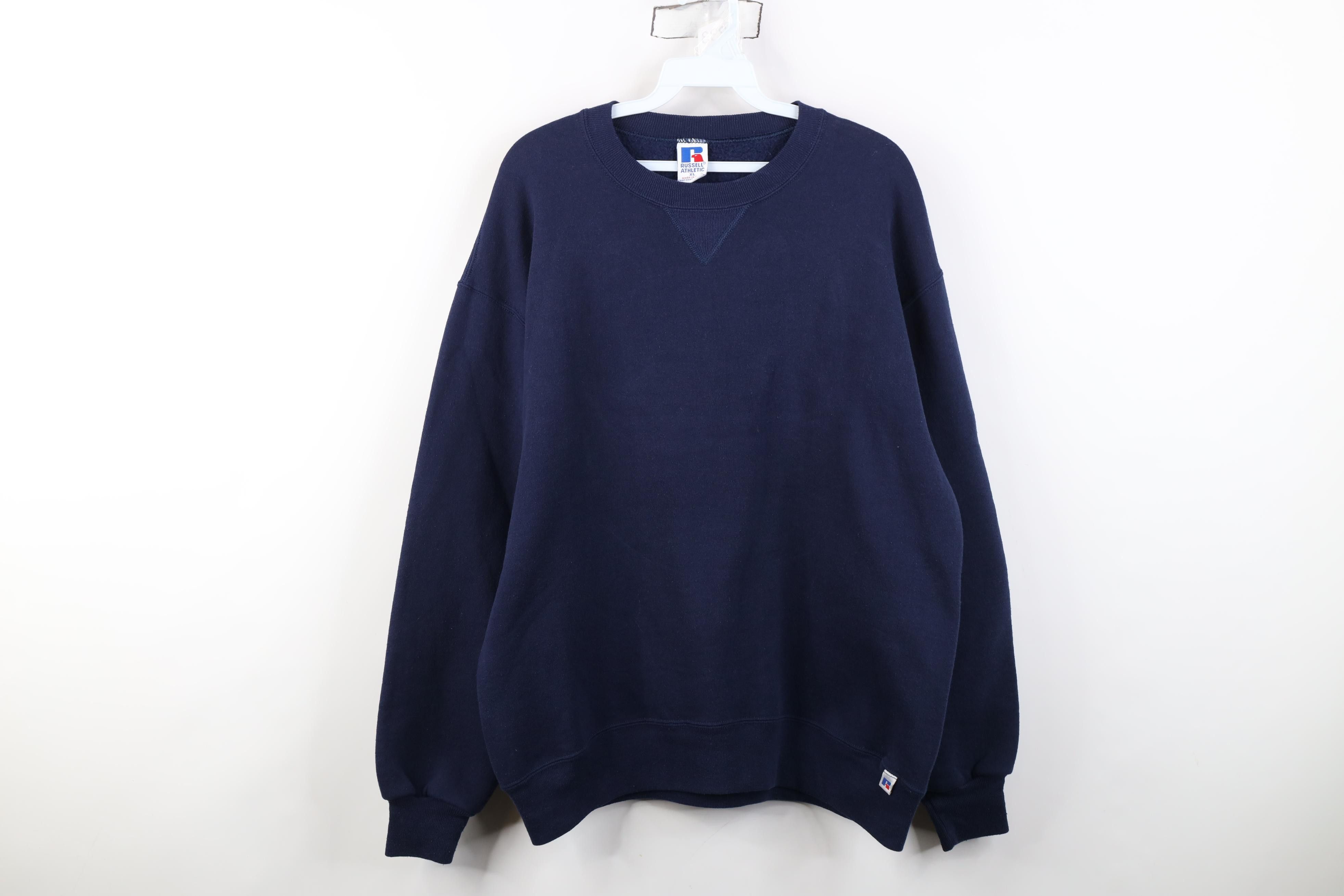Russell Athletic Vintage 90s Russell Athletic Crewneck Sweatshirt Blue USA Size US XL / EU 56 / 4 - 1 Thumbnail
