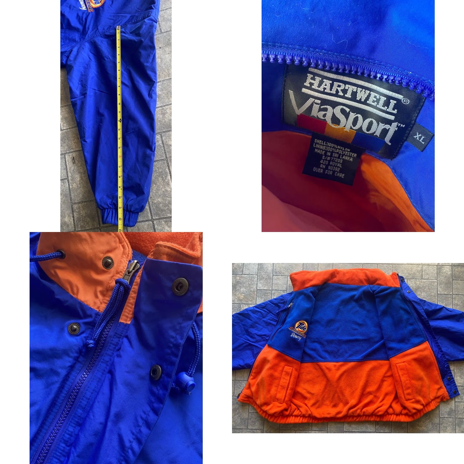 Vintage Hartwell Viasport Tide Racing Downy Reversible Jacket Coat Men’s XL Blue Orange Size US XL / EU 56 / 4 - 8 Thumbnail