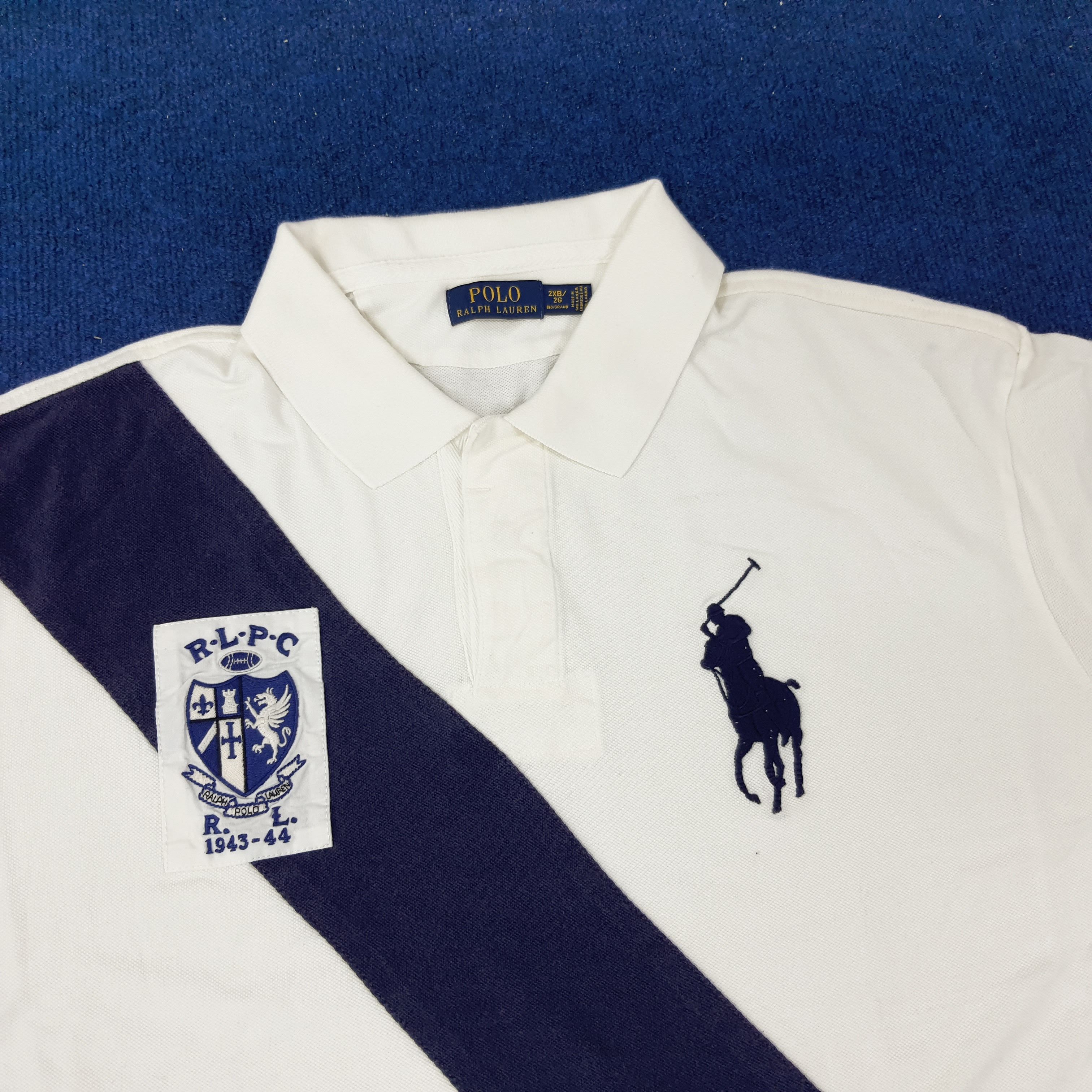 Polo Ralph Lauren × Vintage Vintage Polo Ralph Lauren RLPC Polo Shirt C219N7 Size US XXL / EU 58 / 5 - 2 Thumbnail