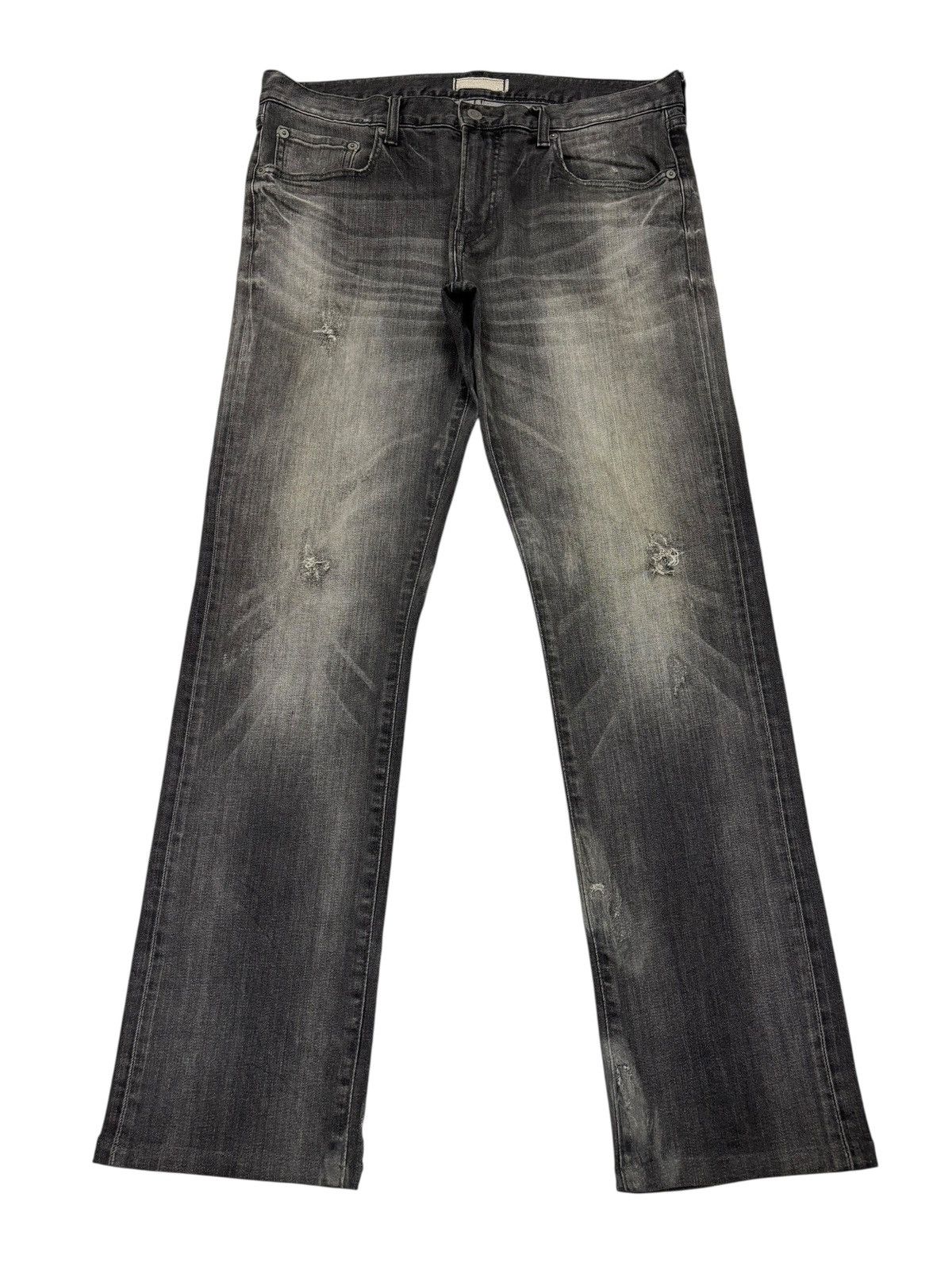 Kapital Vintage Uniqlo Faded Black Distressed Denim Jeans Size US 34 / EU 50 - 1 Thumbnail