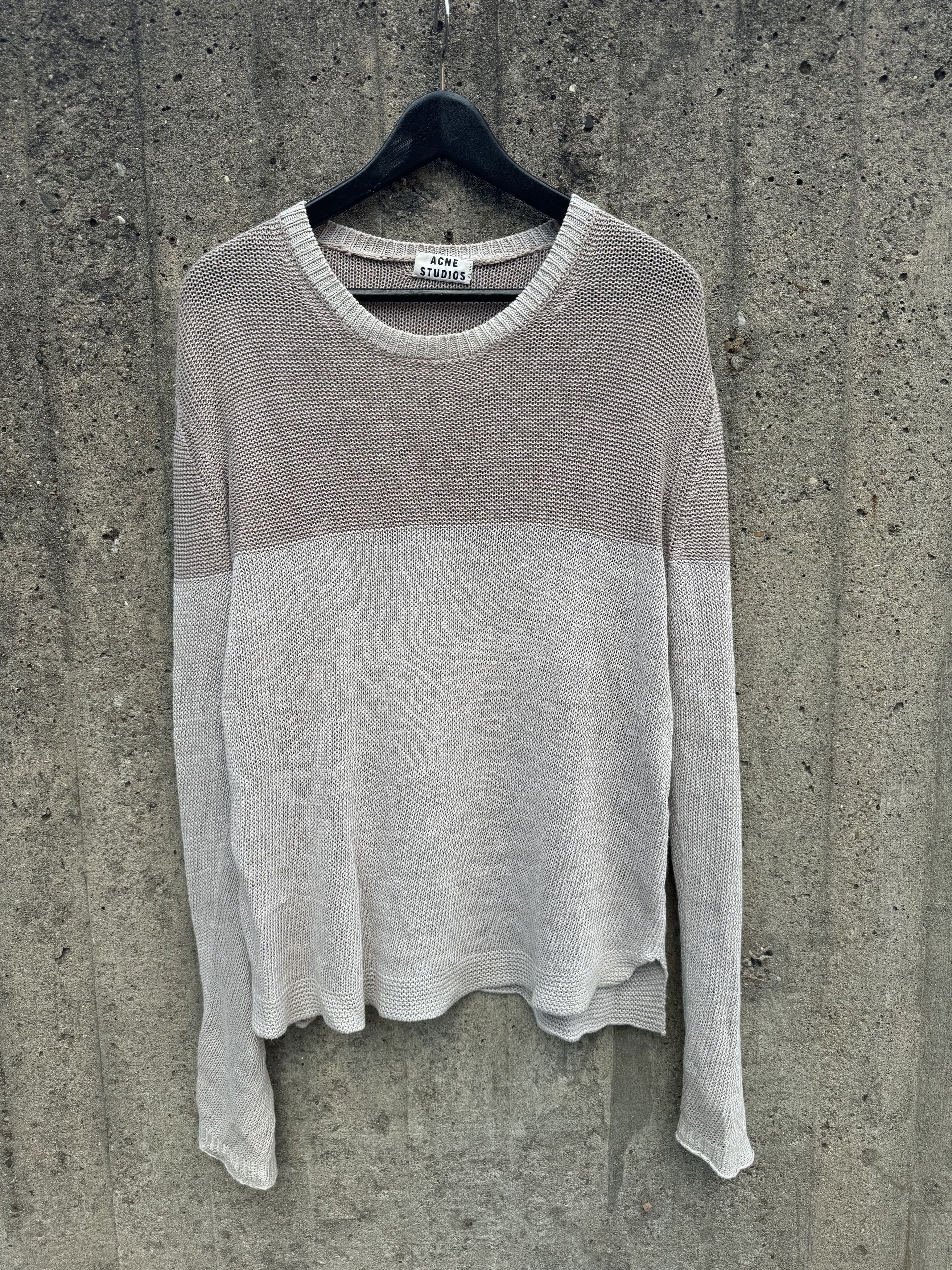 Acne Studios SS13 Contrast Knit Linen Sweater Size US M / EU 48-50 / 2 - 1 Thumbnail