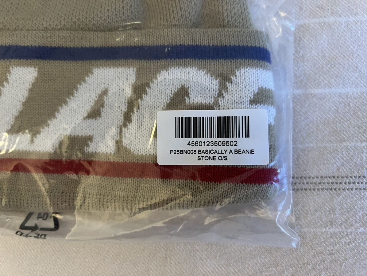Palace Palace BASICALLY A BEANIE STONE Logo hat cap Size ONE SIZE - 4 Thumbnail