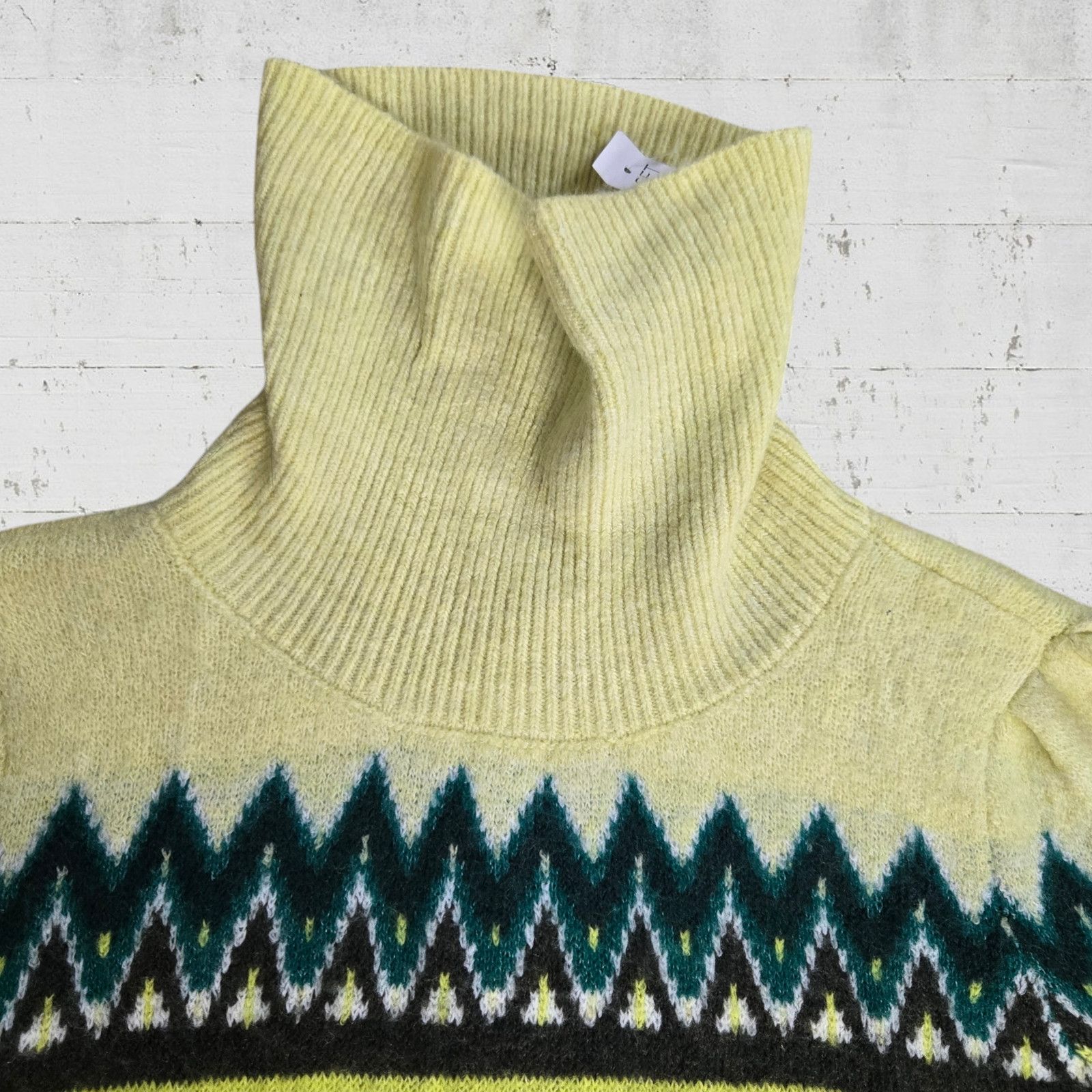 Loft Loft Yellow Green Ski Lodge Turtleneck Sweater Size Small Size S / US 4 / IT 40 - 7 Thumbnail