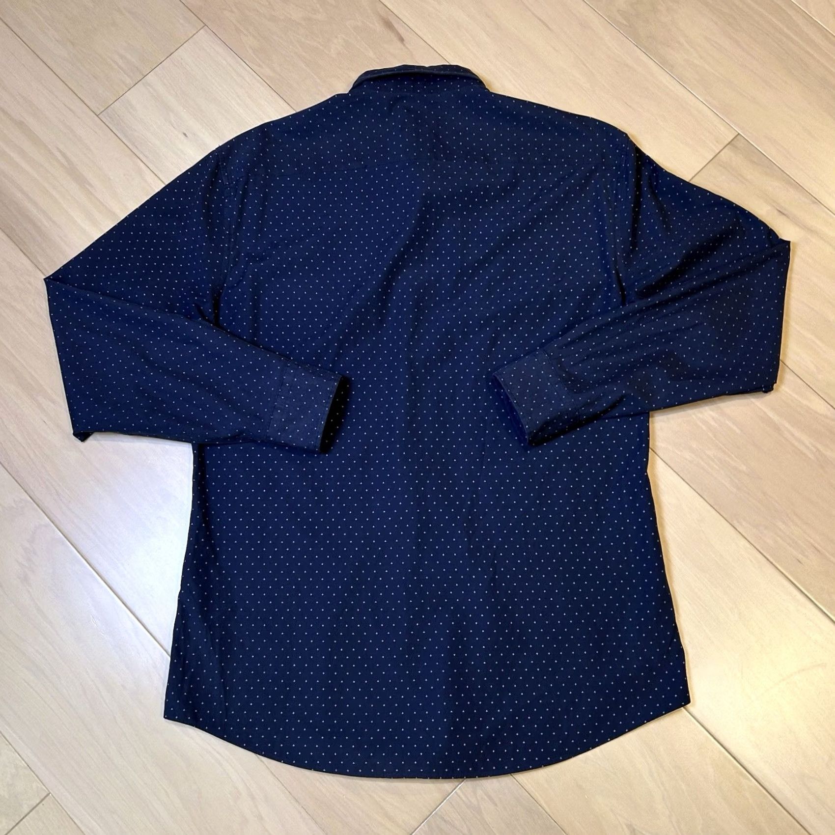 Vintage Rye 51 Button-Up Shirt Long Sleeve Men’s Large Blue Cotton Solid Knit Pattern Casual Formal Workwear Regular Vintage: No Size US L / EU 52-54 / 3 - 5 Thumbnail