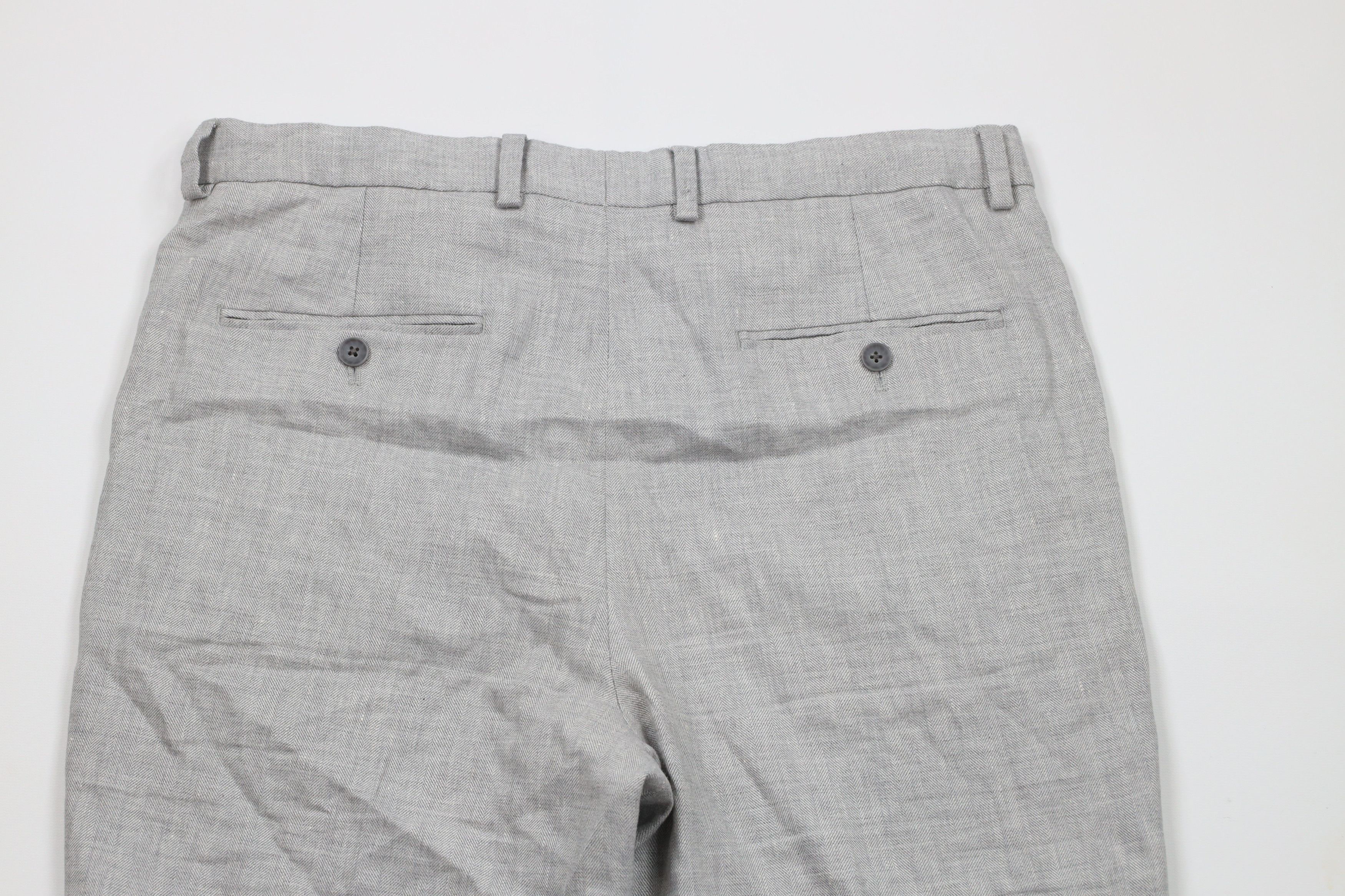 Express × Vintage Express Linen Blend Chinos Chino Pants Trousers Gray Size US 33 - 9 Thumbnail