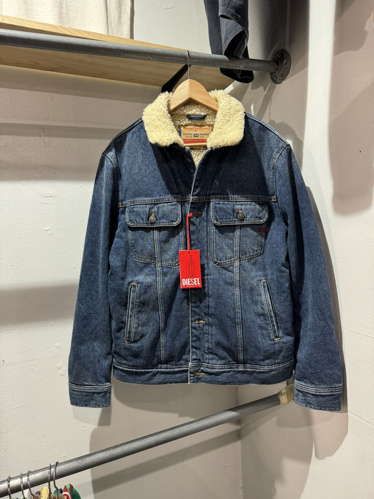 Diesel Diesel Sherpa Trucker Jacket Sz S Size US S / EU 44-46 / 1 - 1 Thumbnail