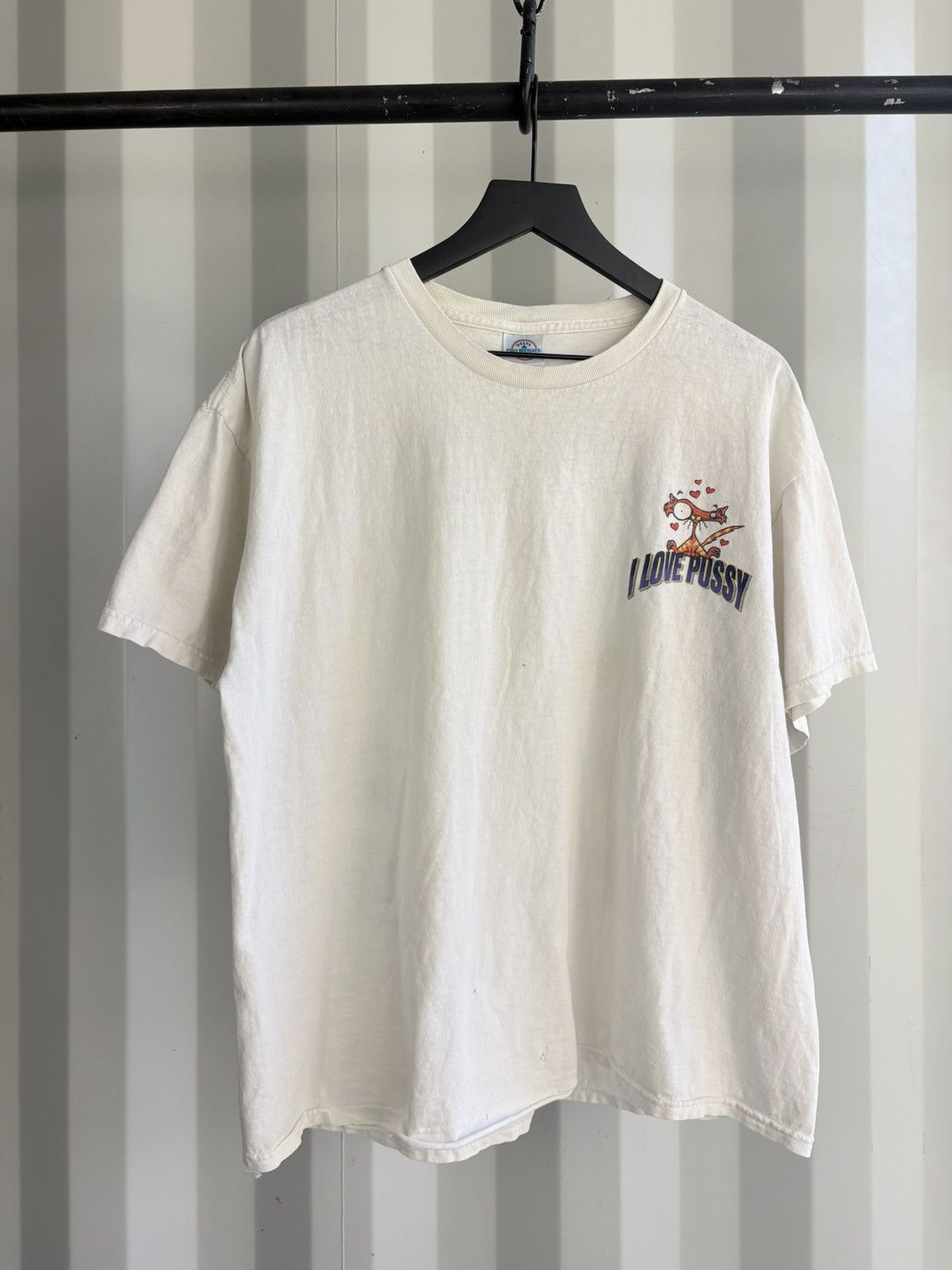 Vintage Vintage I Love Pussy Shirt Distressed Faded Grunge Band Size US XL / EU 56 / 4 - 3 Thumbnail