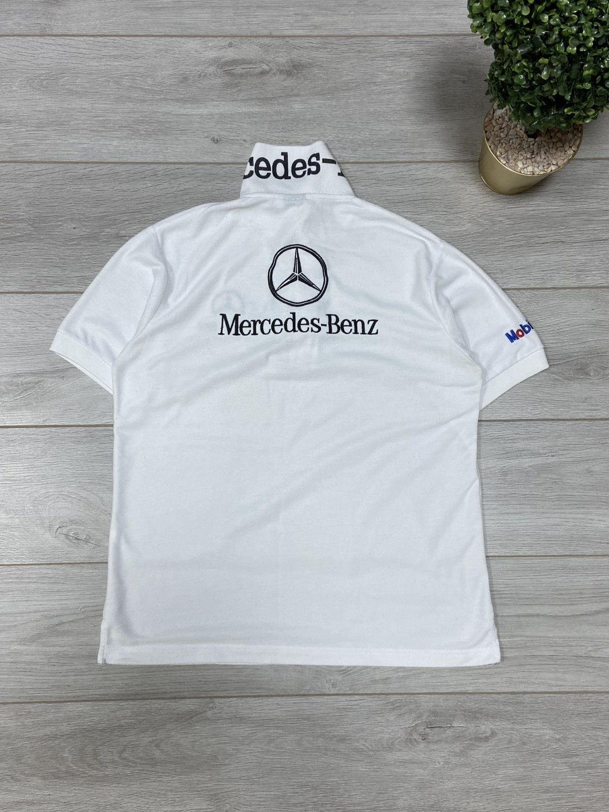 Mercedes-Benz Mercedes Benz big logo vintage polo Size US L / EU 52-54 / 3 - 1 Thumbnail