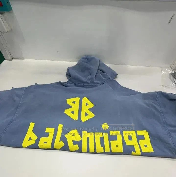 Balenciaga Balenciaga SS24 Distressed Logo Hoodie for All. Size US M / EU 48-50 / 2 - 9 Thumbnail