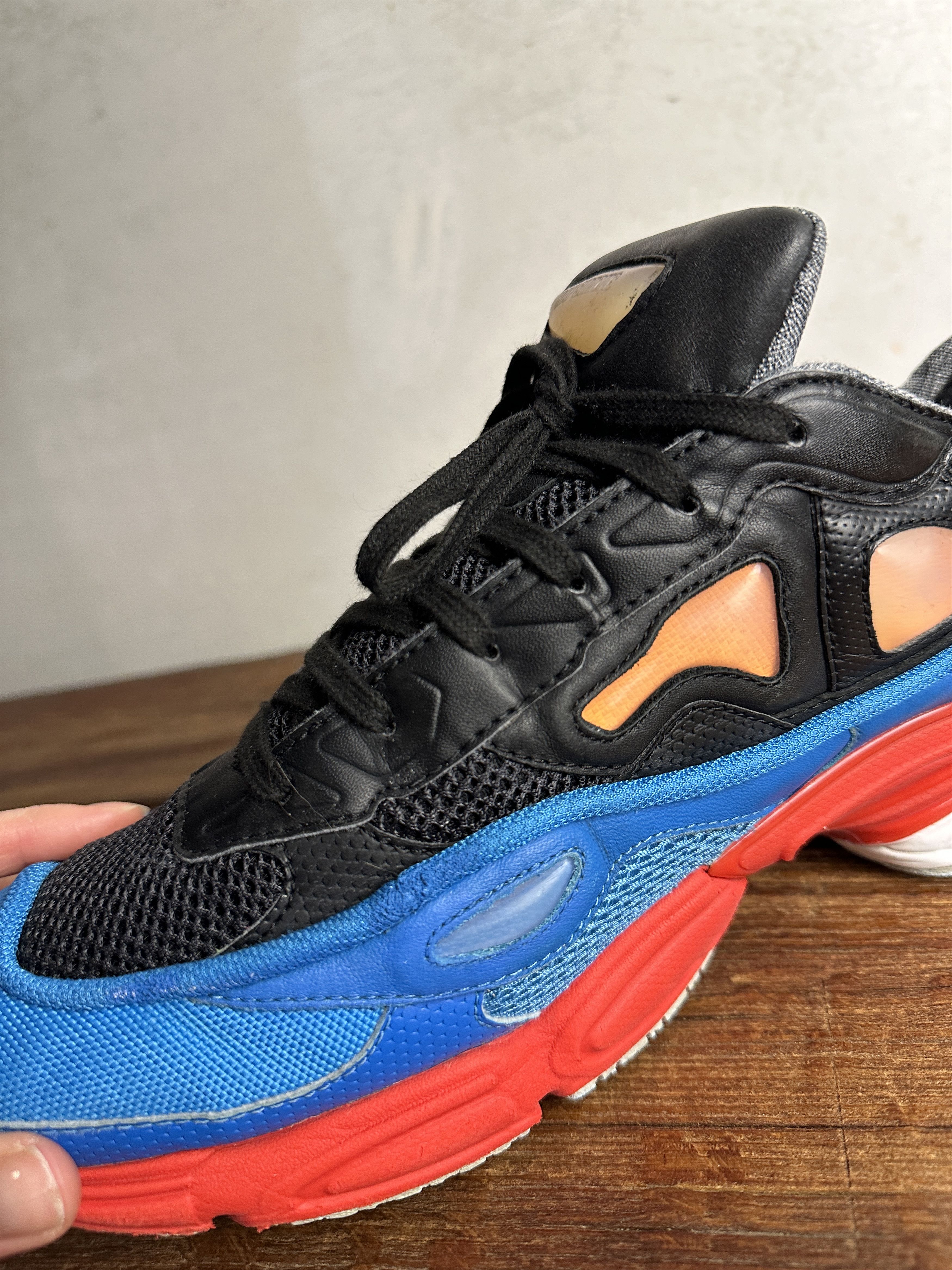 Adidas × Raf Simons Adidas x Raf Simons Ozweego 2 Black Red Orange Sneakers Size US 11 / EU 44 - 14 Thumbnail