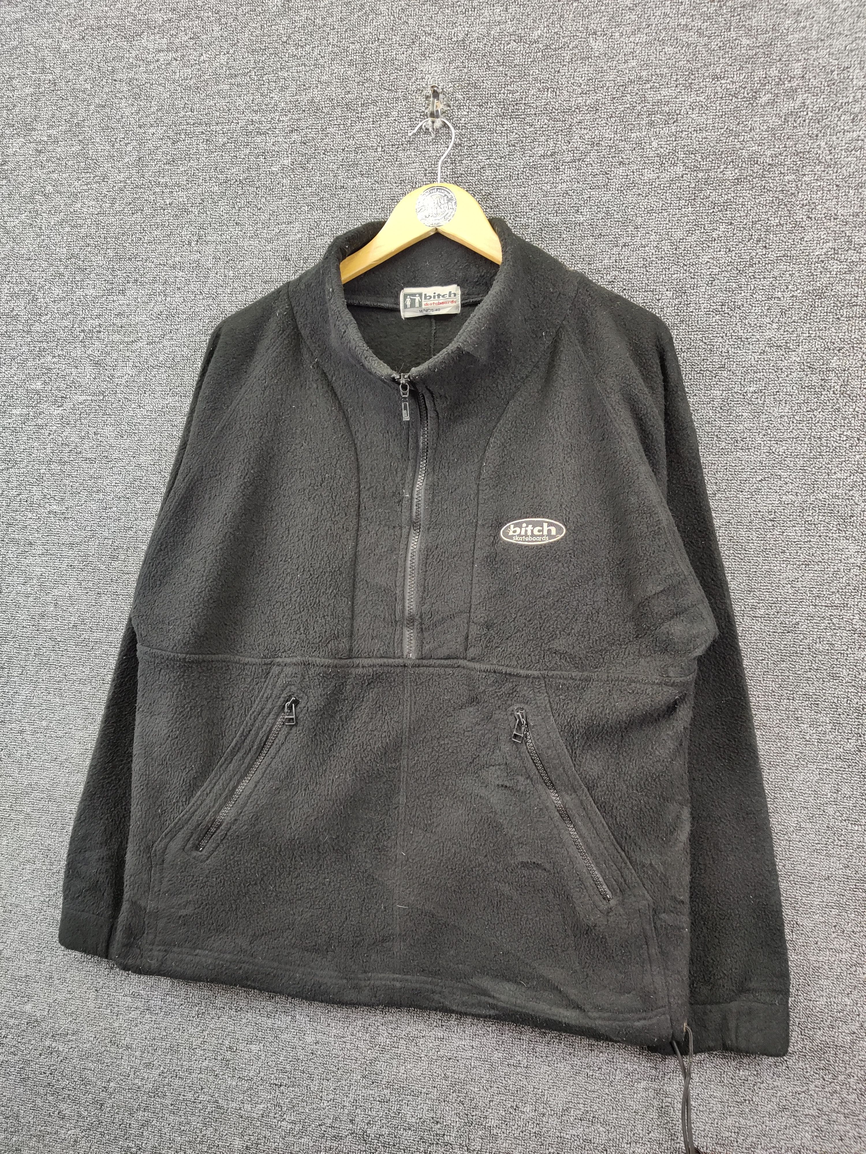 Vintage Vintage Bitch Skateboard Fleece Half Zipper Jacket Size US M / EU 48-50 / 2 - 2 Thumbnail