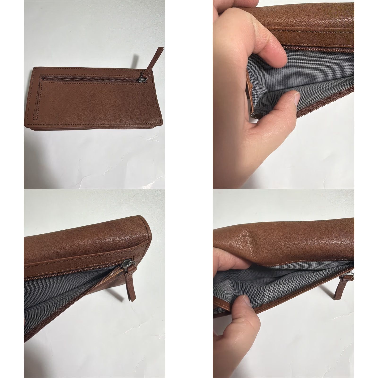 Arrow Spikes and Sparrow Wallet Clutch Brooklyn Brown Leather 3 Zip Compartments RFID Women Card Credit Folding Service? Size ONE SIZE - 9 Thumbnail