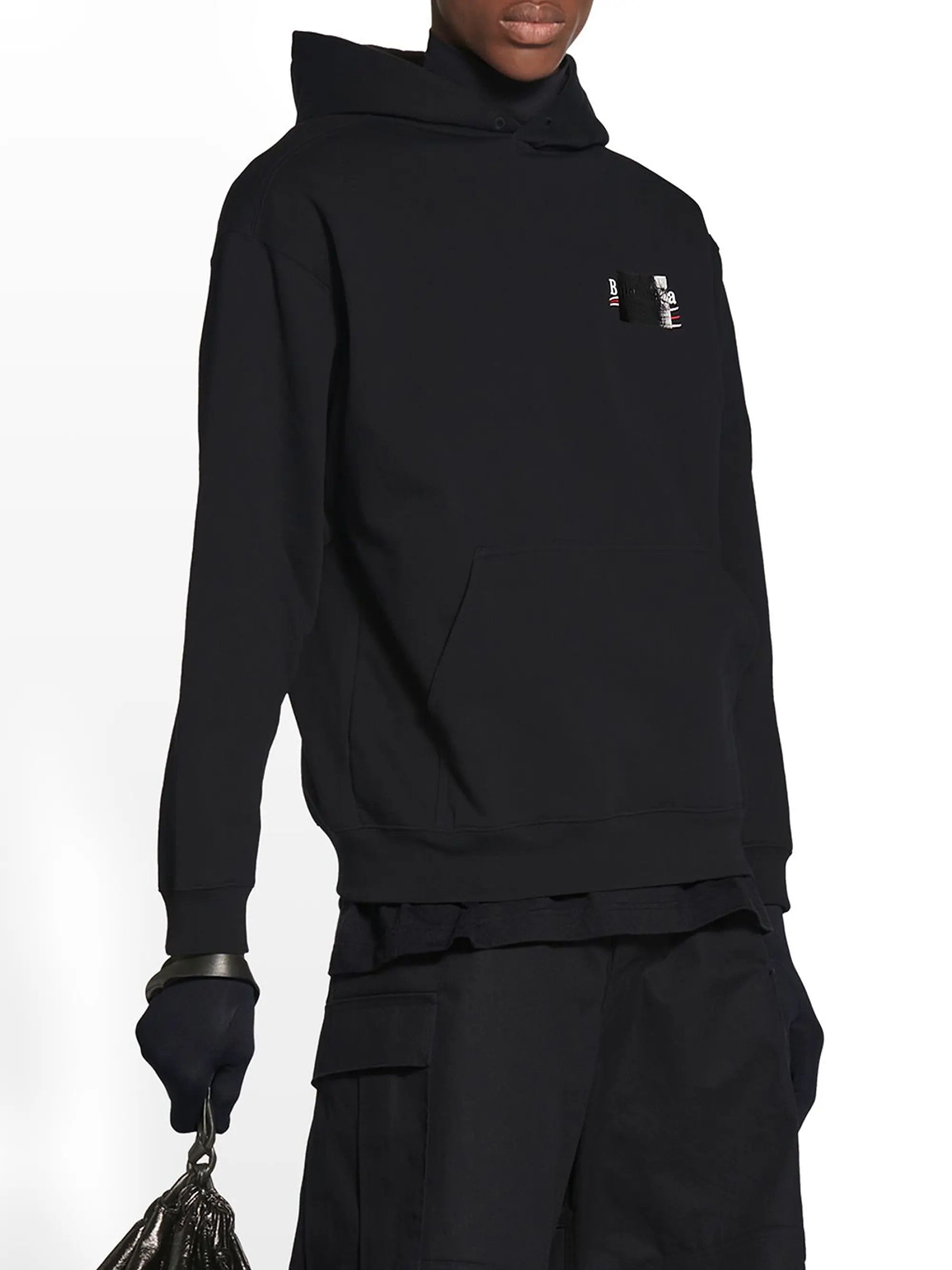 Balenciaga o1tr1nto1125 Gaffer Hoodie Medium Fit in Black Size US M / EU 48-50 / 2 - 5 Thumbnail