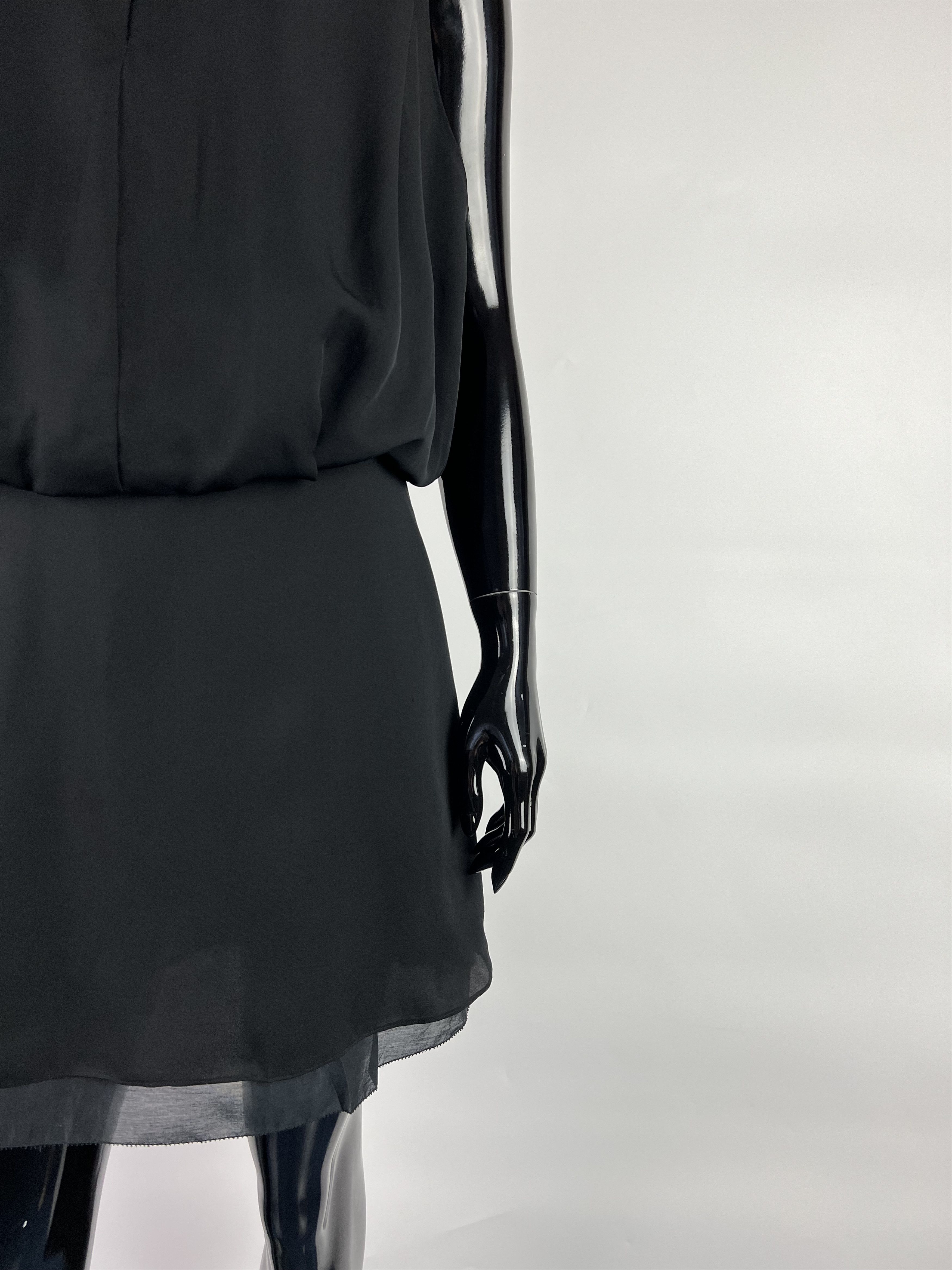 Acne Studios Acne Viscose Silk Black Sleeveless Short Dress Size 34 Size XS / US 0-2 / IT 36-38 - 6 Thumbnail