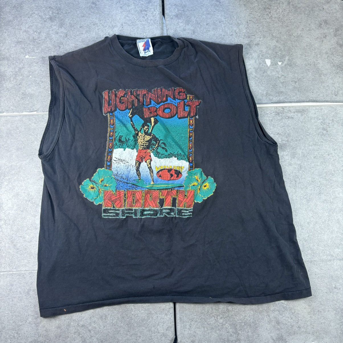 Other Vintage 1990s Black North Shore World Surf graphic tank top Size US XXL / EU 58 / 5 - 1 Thumbnail
