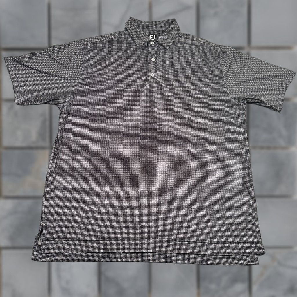 Footjoy Footjoy Polo Shirt Men L Houndstooth Performance Golf Activewear Size US L / EU 52-54 / 3 - 1 Thumbnail