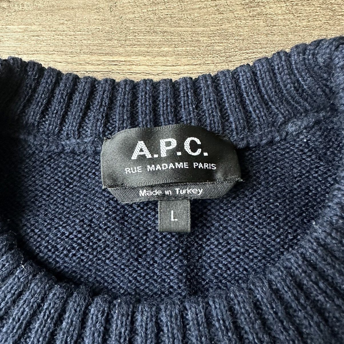 A.P.C. A.P.C. Karlheinz Shoulder Patchwork Wool Crew Neck Sweater Size US L / EU 52-54 / 3 - 6 Thumbnail