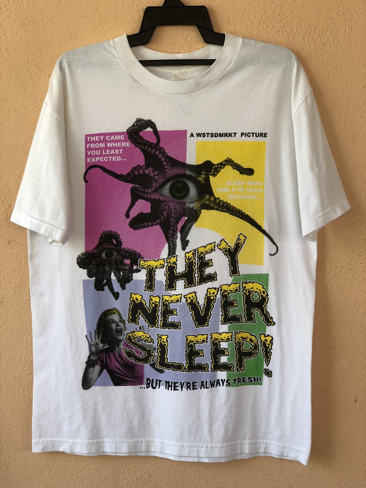 Vintage THEY NEVER SLEEP Horror Graphic Tee