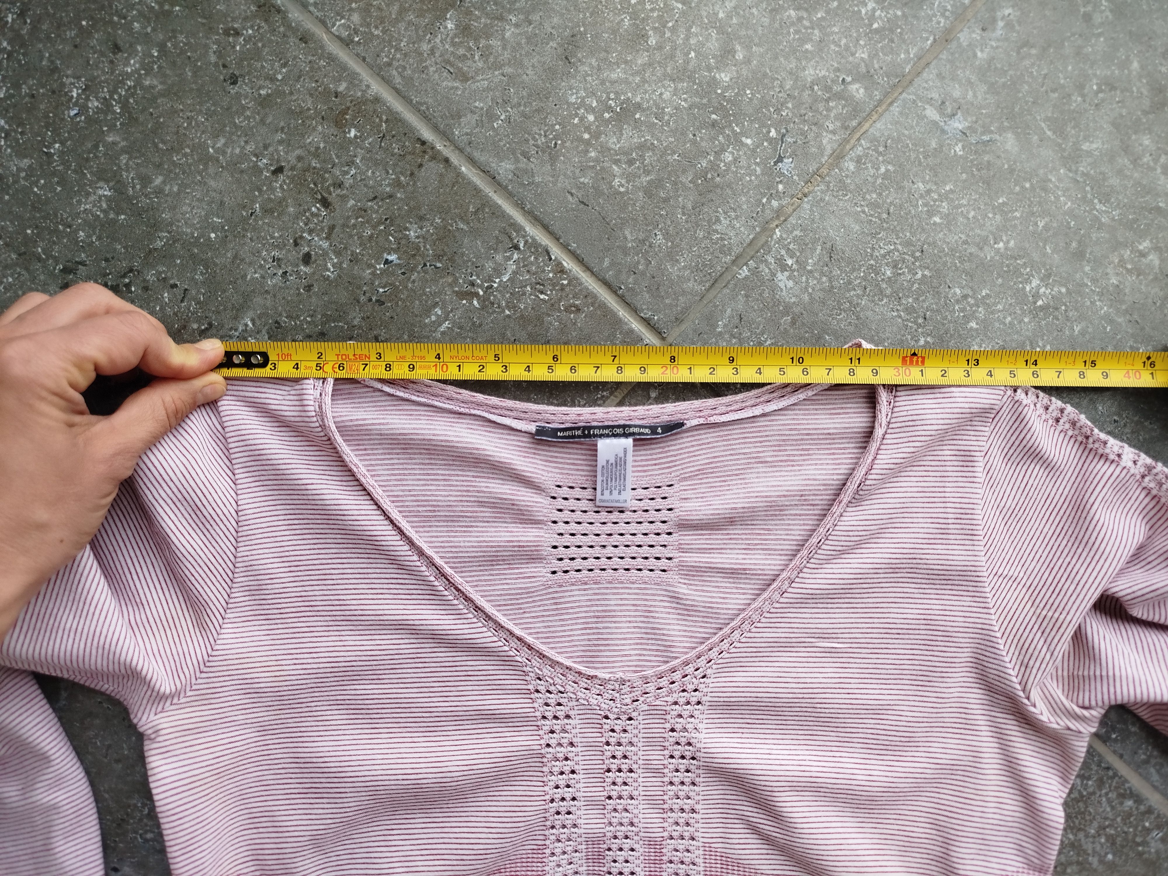 Marithe + Francois Girbaud Top Long Sleeve Striped Fitted Jersey Vintage Y2K Size 4/XL Size XL / US 12-14 / IT 48-50 - 10 Thumbnail