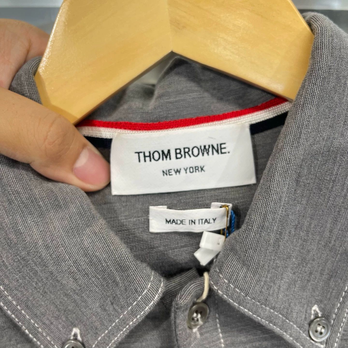 Thom Browne Thom Browne Iconic Striped Polo SS 1 95 New Minor Arm Flaw Size US S / EU 44-46 / 1 - 3 Thumbnail