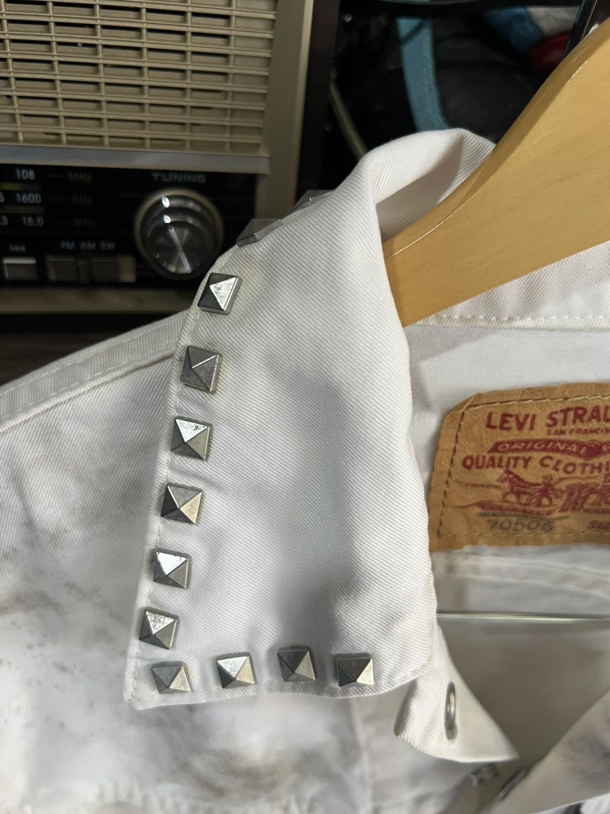 Levi's 🔥Punk Collar Levis Denim Jacket Size US S / EU 44-46 / 1 - 11 Thumbnail