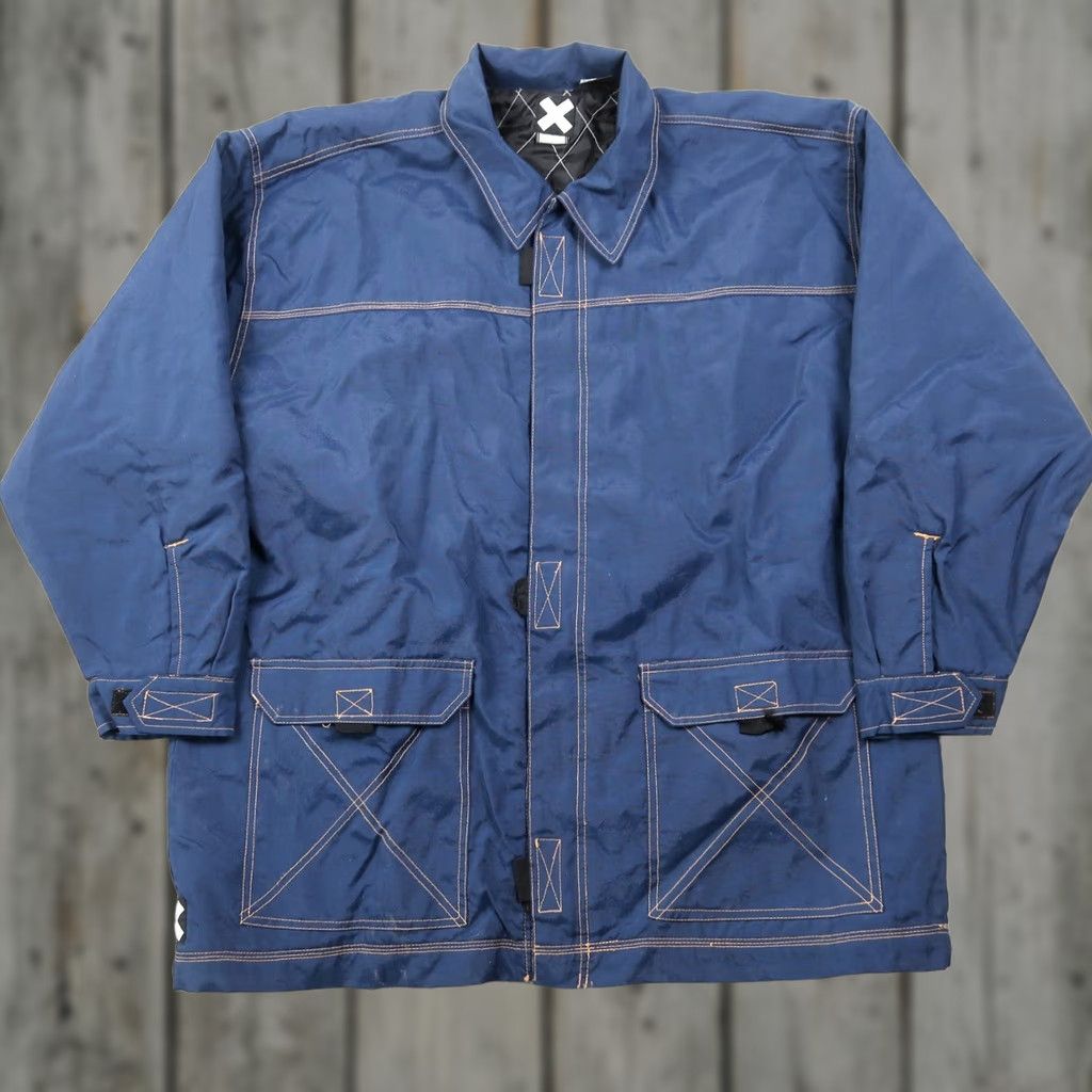 Quiksilver Vintage Quiksilver Nylon Jacket Mens L Blue Cross Logo 80s 90s Bomber Jacket Logo Decade Vintage Mens Regular Fit Winter Fall Spring Hoodie? Size US L / EU 52-54 / 3 - 1 Thumbnail