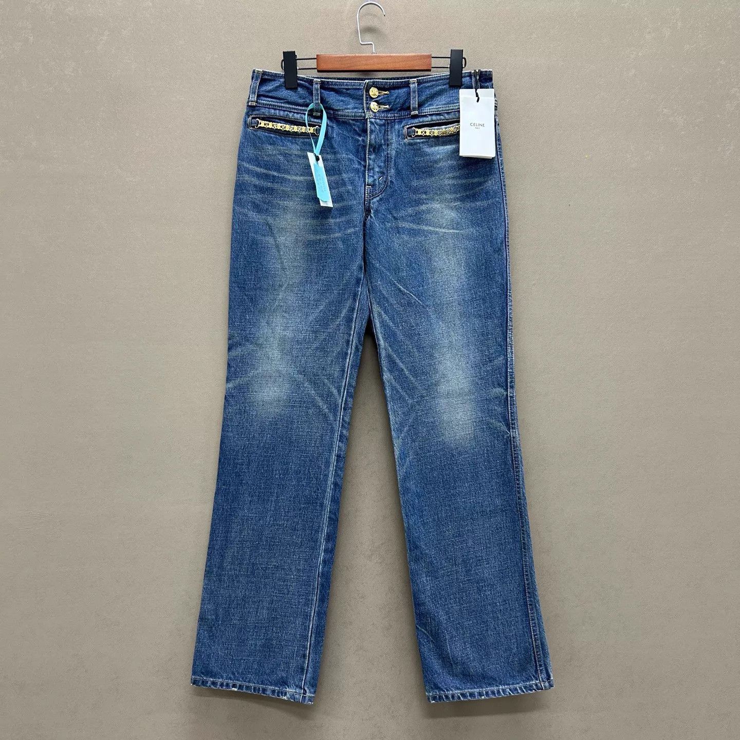 Celine Celine New with tags Triomphe Chain Denim 29 Size 29" - 1 Thumbnail