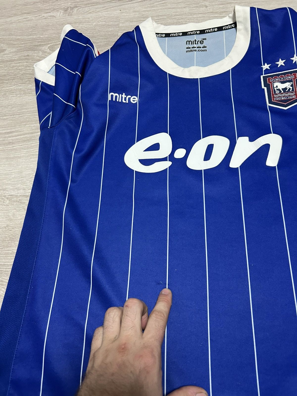 Vintage Vintage Mitre Ipswich Town 2007/08 Home shirt #14 LEE s Size US S / EU 44-46 / 1 - 16 Thumbnail