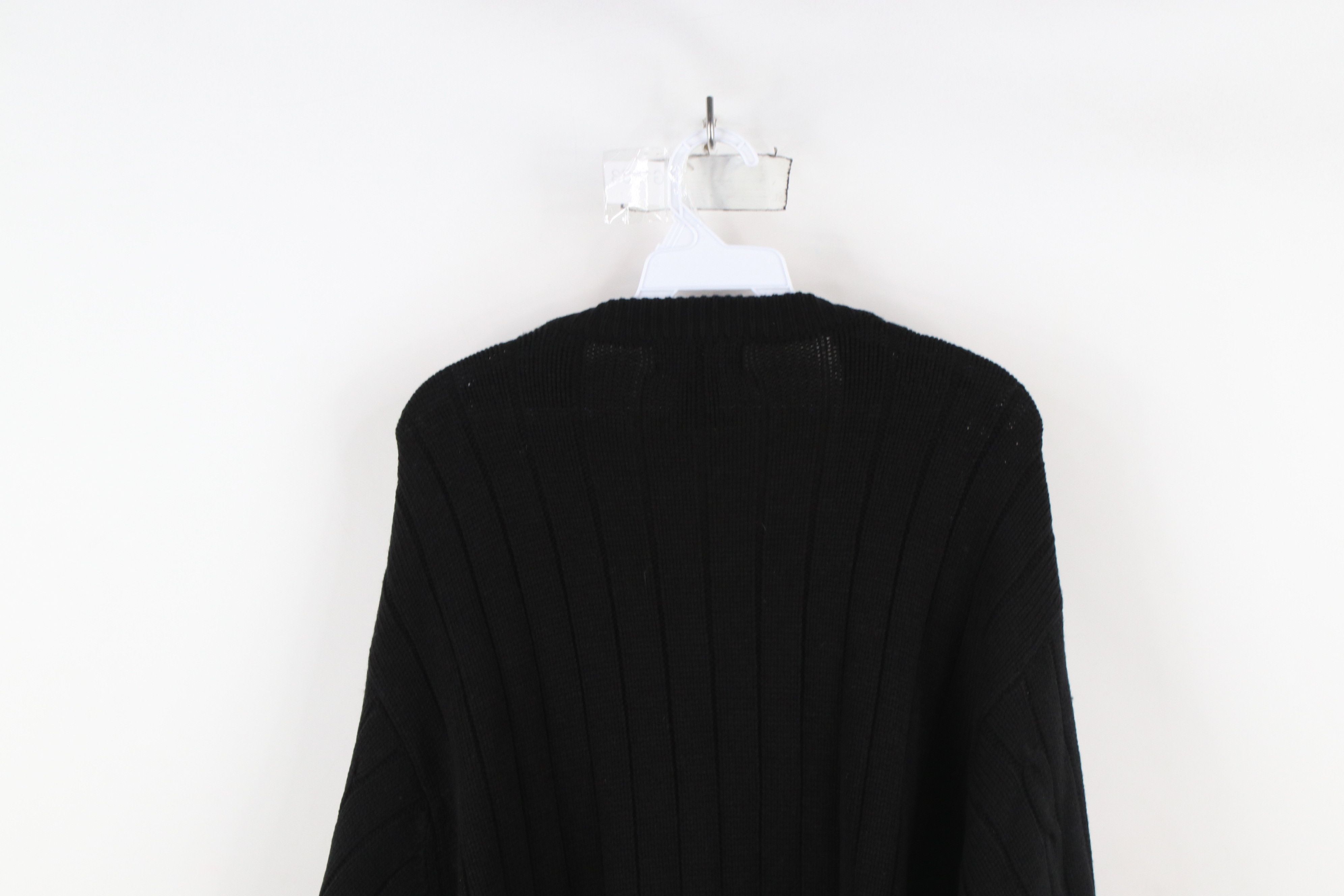 Vintage Vintage 90s Streetwear Cable Ribbed Knit Cardigan Sweater Size US L / EU 52-54 / 3 - 9 Thumbnail
