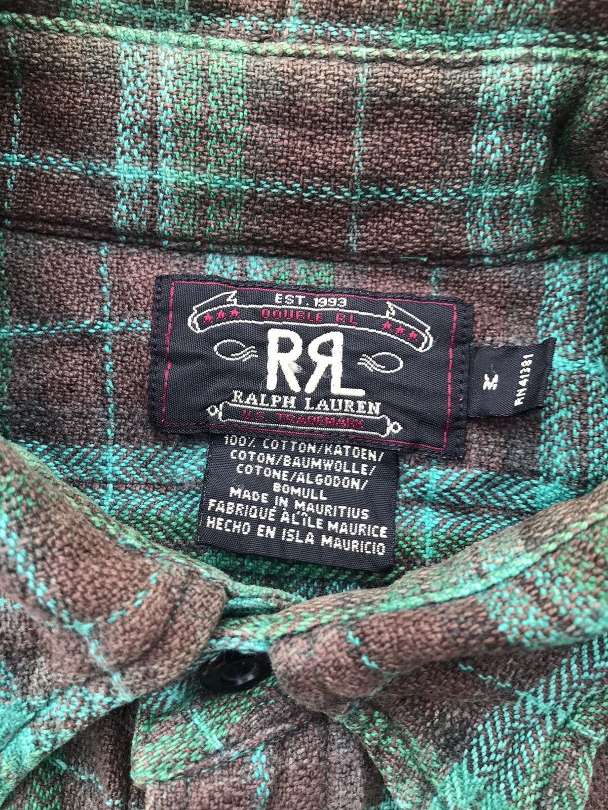 Ralph Lauren RRL shirt button up shadow plaid Size US M / EU 48-50 / 2 - 8 Thumbnail
