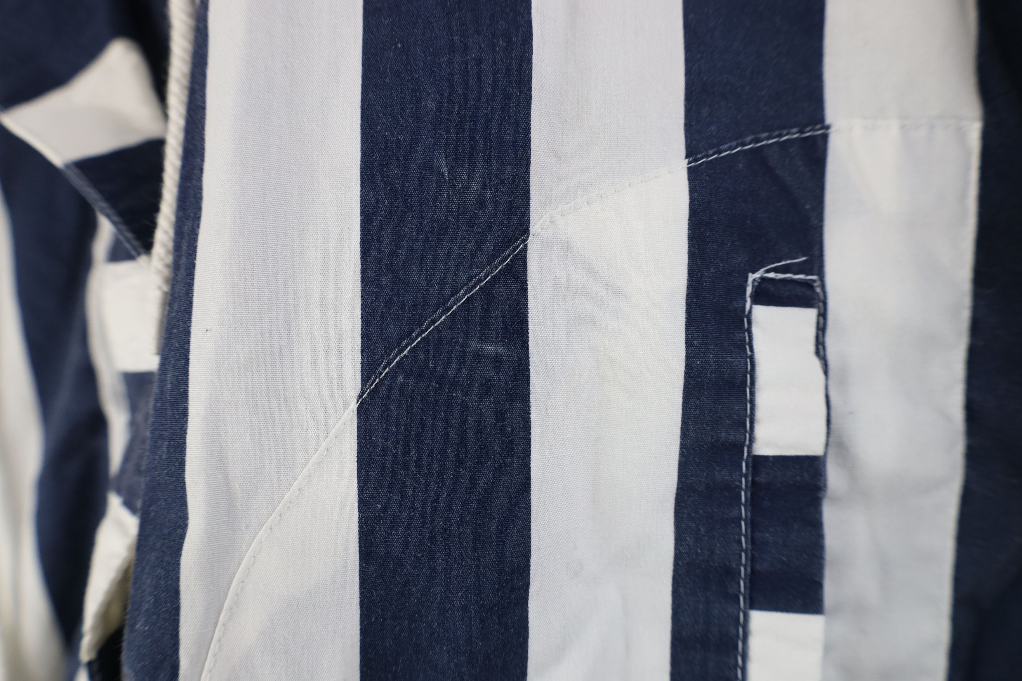 Vintage Vintage 90s Streetwear Striped Baggy Hooded Parka Jacket Size M / US 6-8 / IT 42-44 - 7 Thumbnail